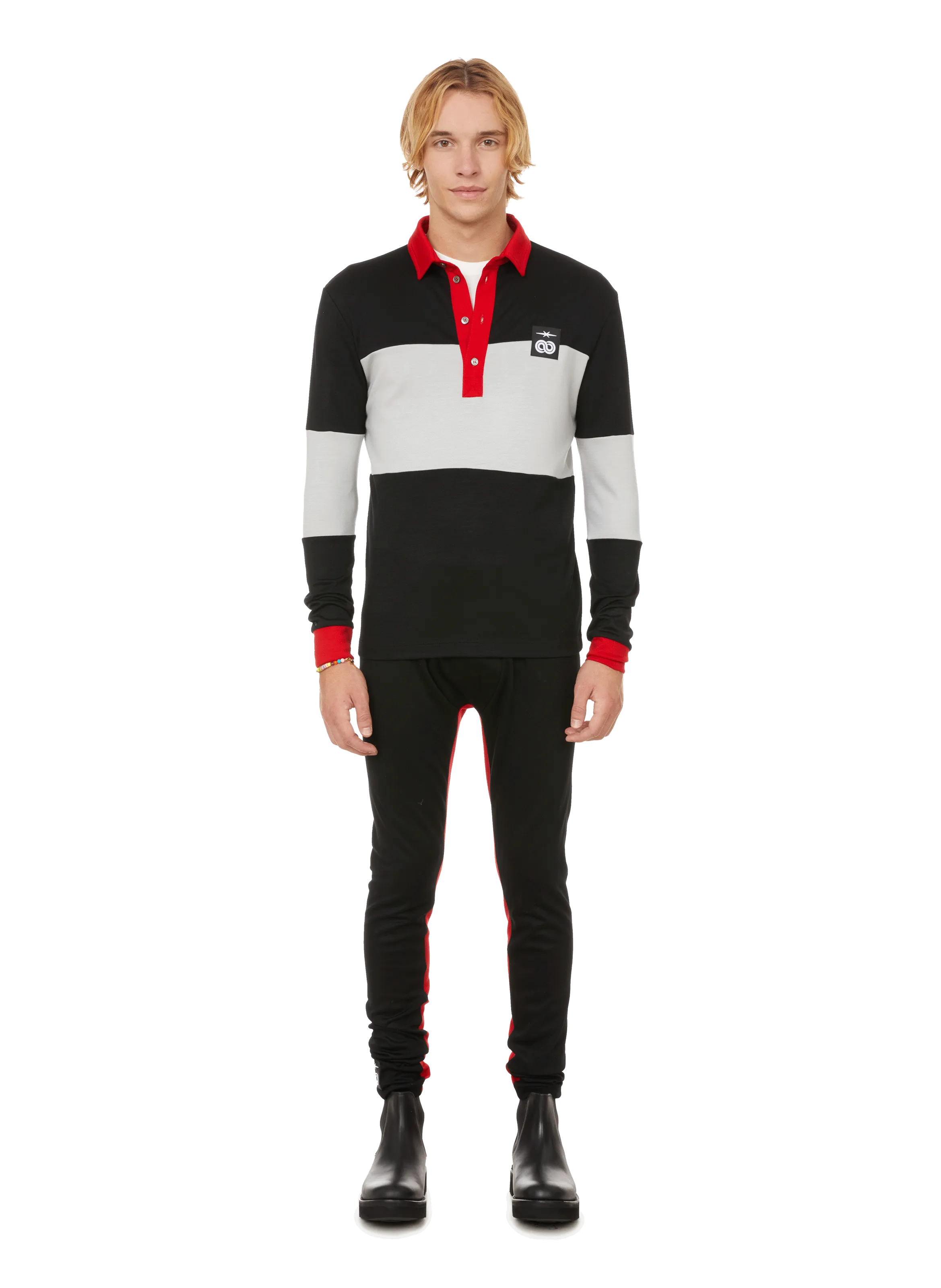 PHIPPS  Wool polo shirt - Black