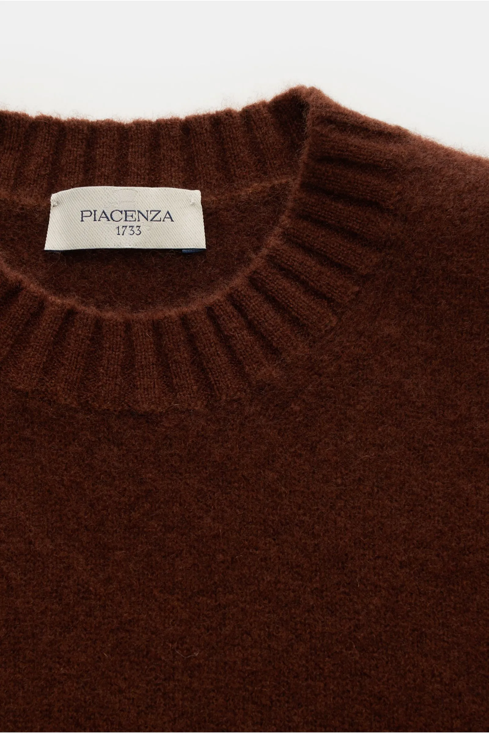 PIACENZA crew neck jumper brown