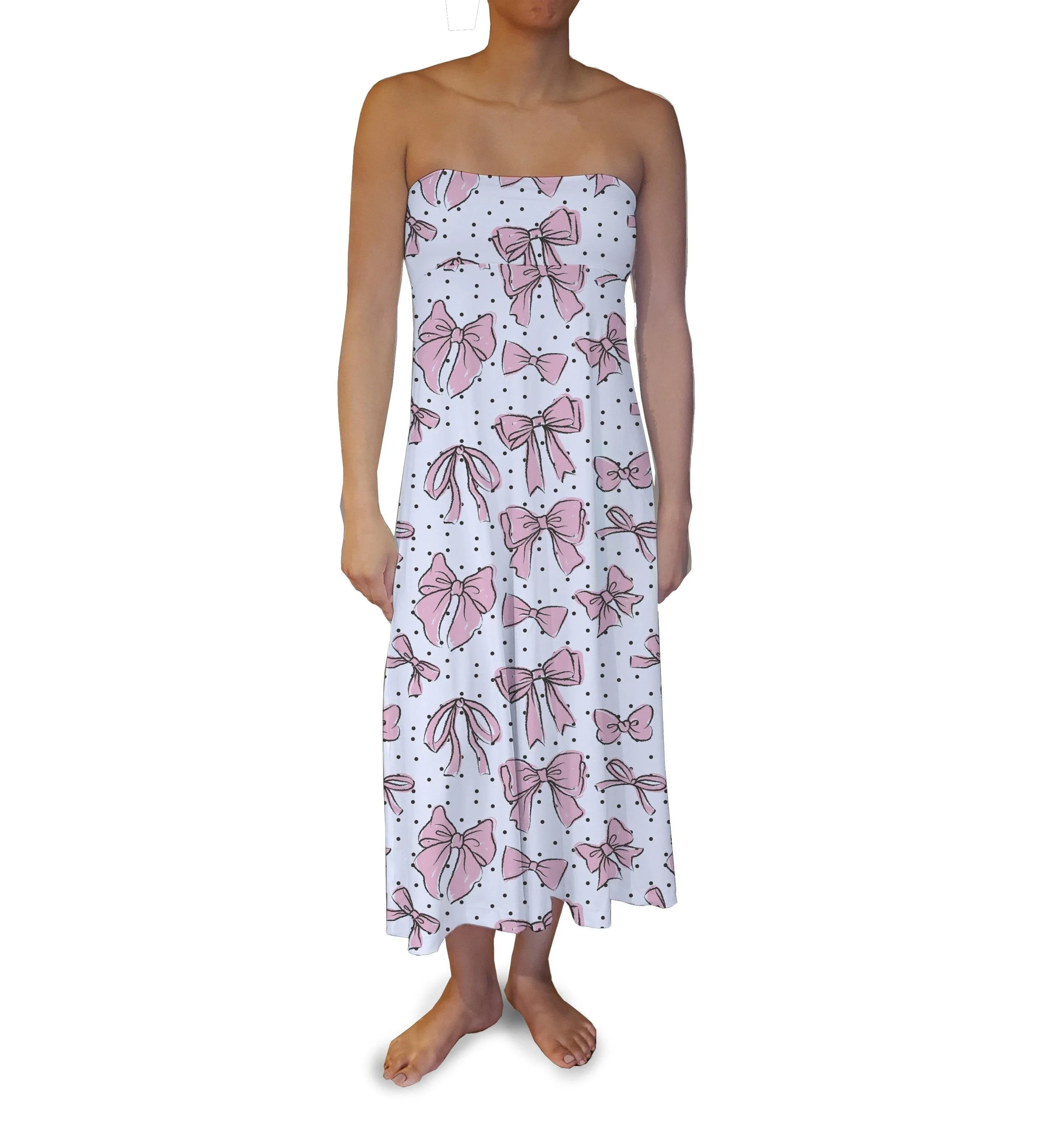 Pink Bows Maxi Skirt