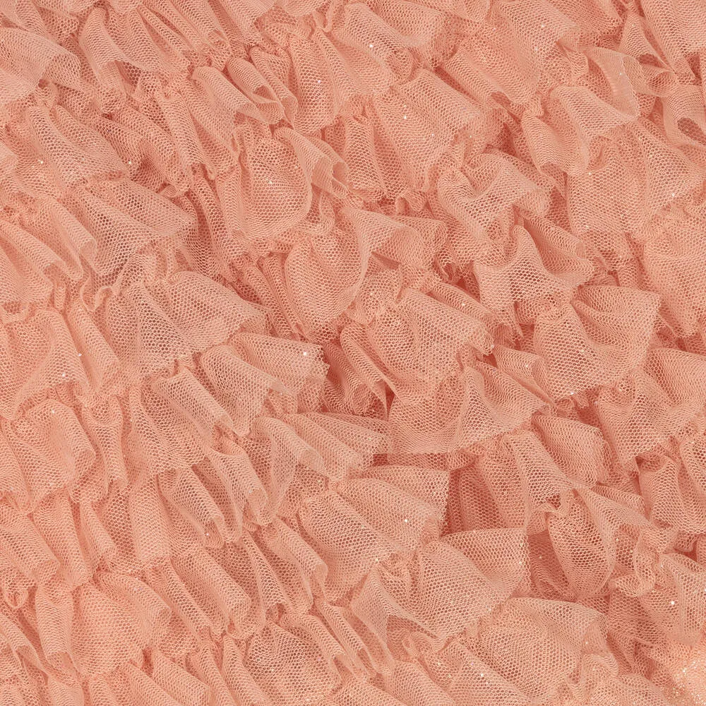 Pink Ruffled Tulle Skirt