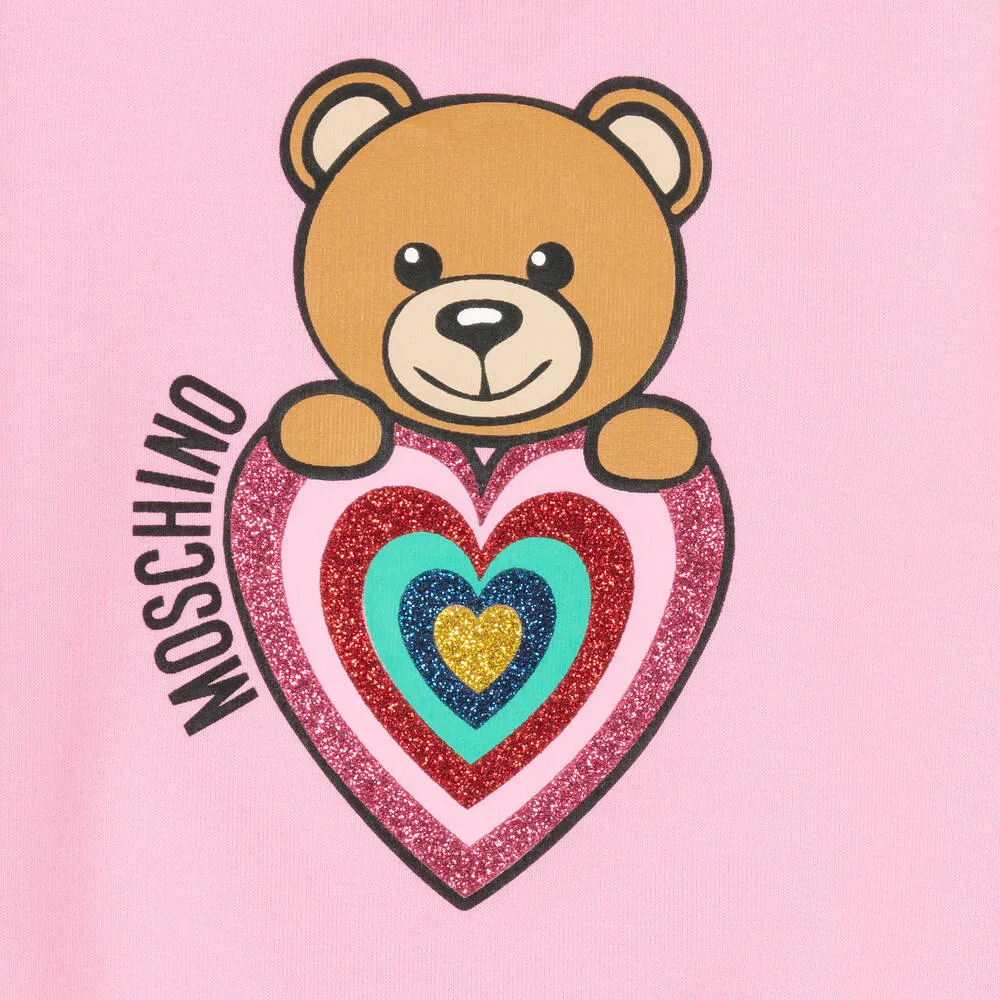 Pink Teddy Heart Sweatshirt