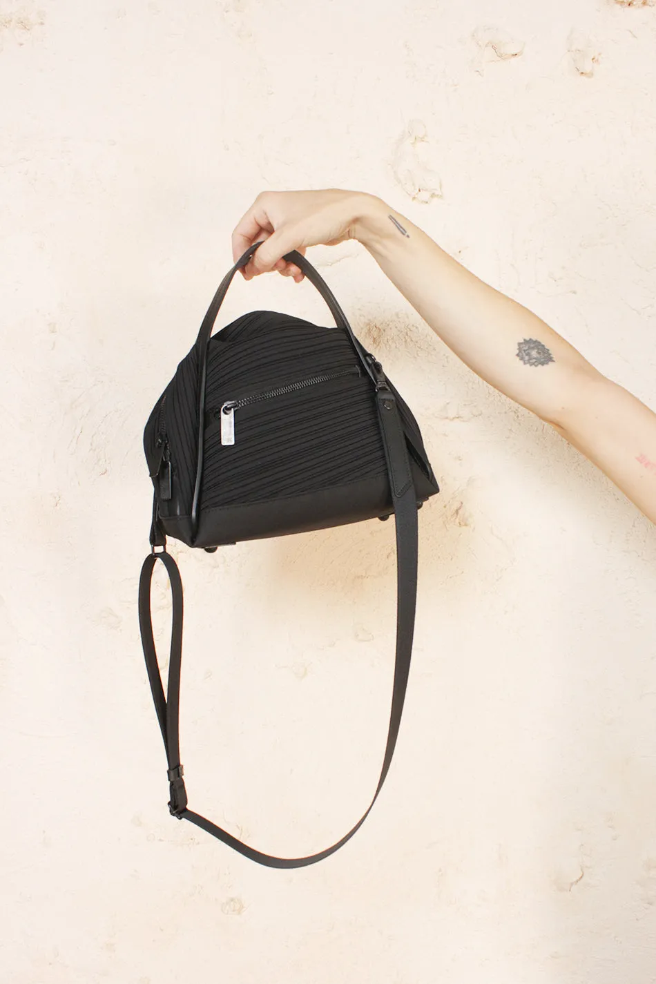 Pleated Backpack Tote