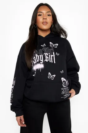 Plus Babygirl Graffiti Hoodie