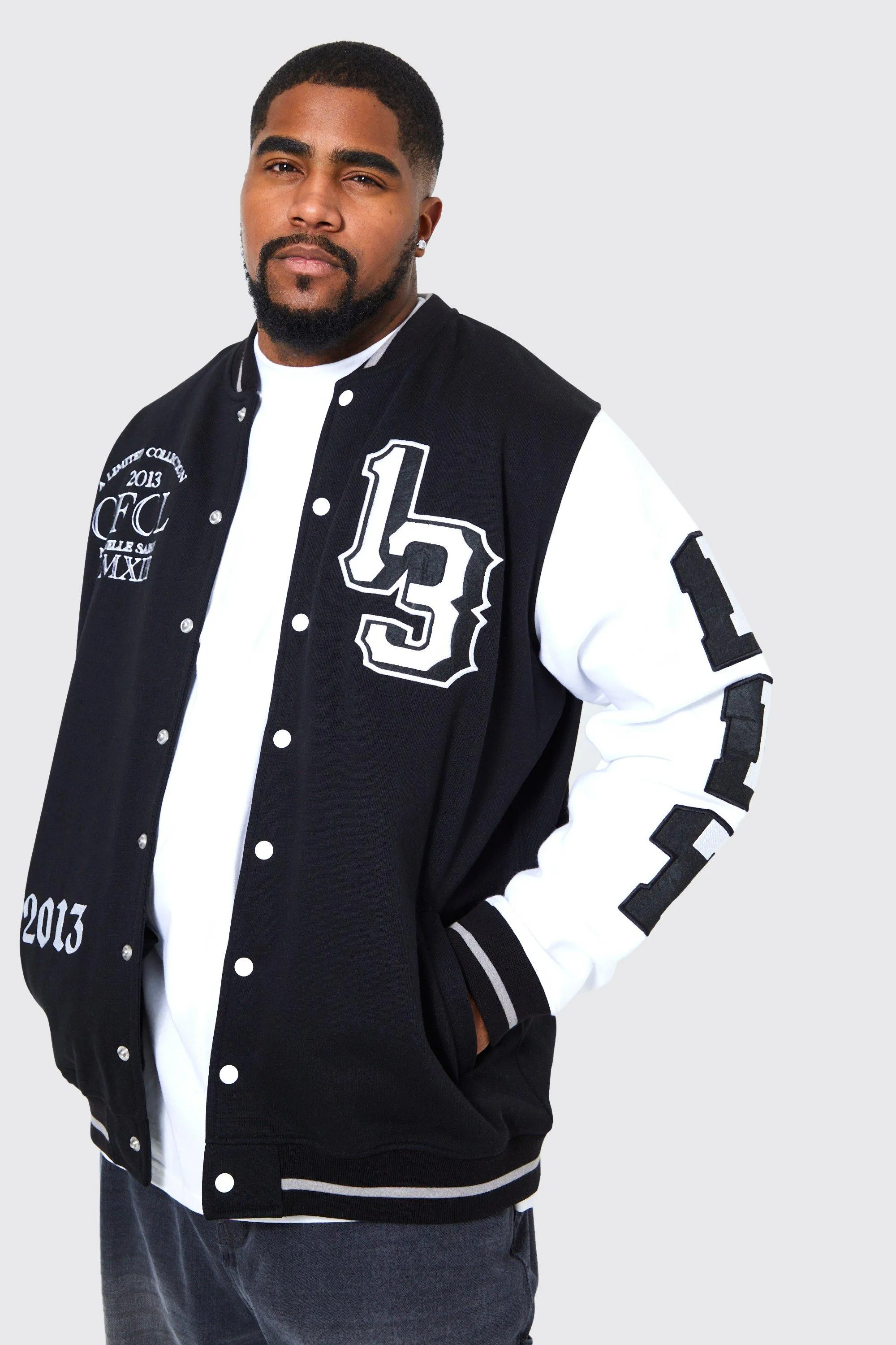 Plus Ofcl Varsity Applique Jersey Bomber