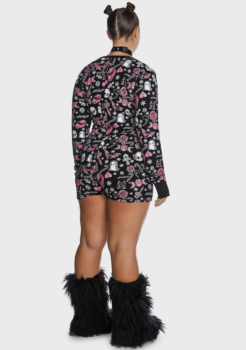 Plus Revenge Served Sweet Thermal Romper-