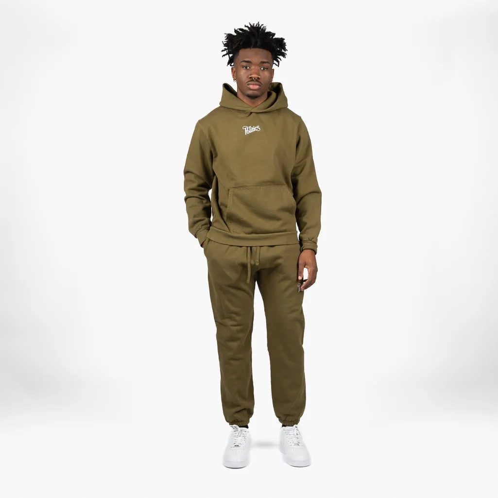 Politics Script Hoodie - Matcha