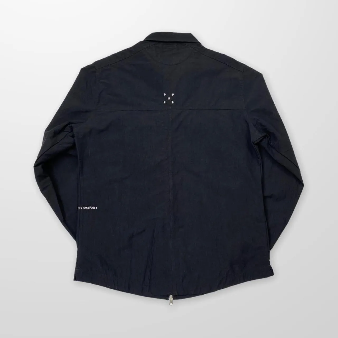 Pop Trading Company Zip Up Nylon Jacket In Black