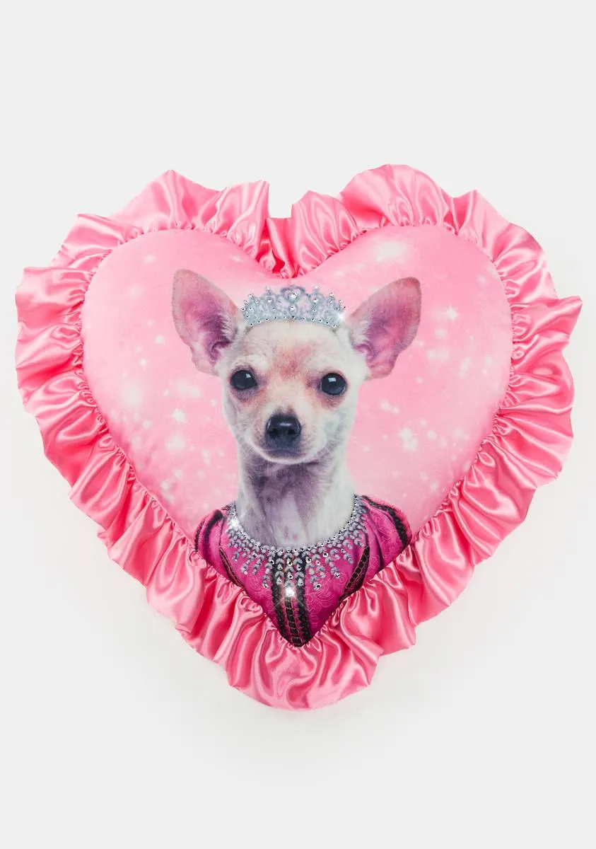 Princess Pooch Heart Pillow-