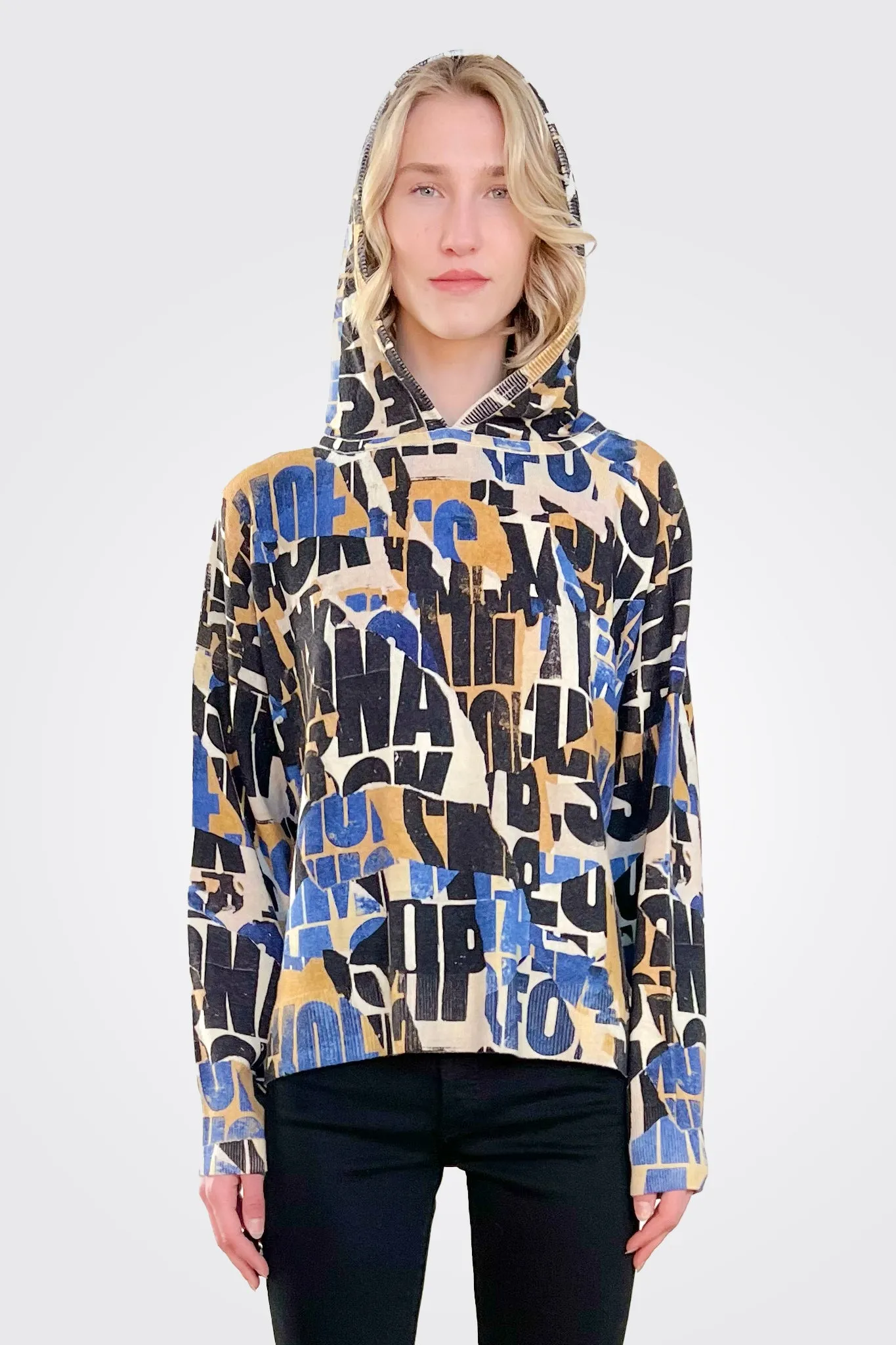 Printed Hoodie - Blue Gast