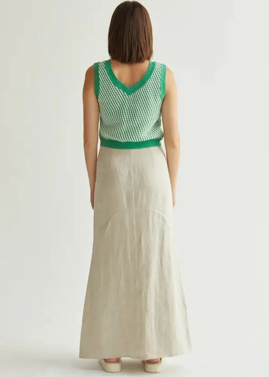 Priscilla Crochet Vest - Green