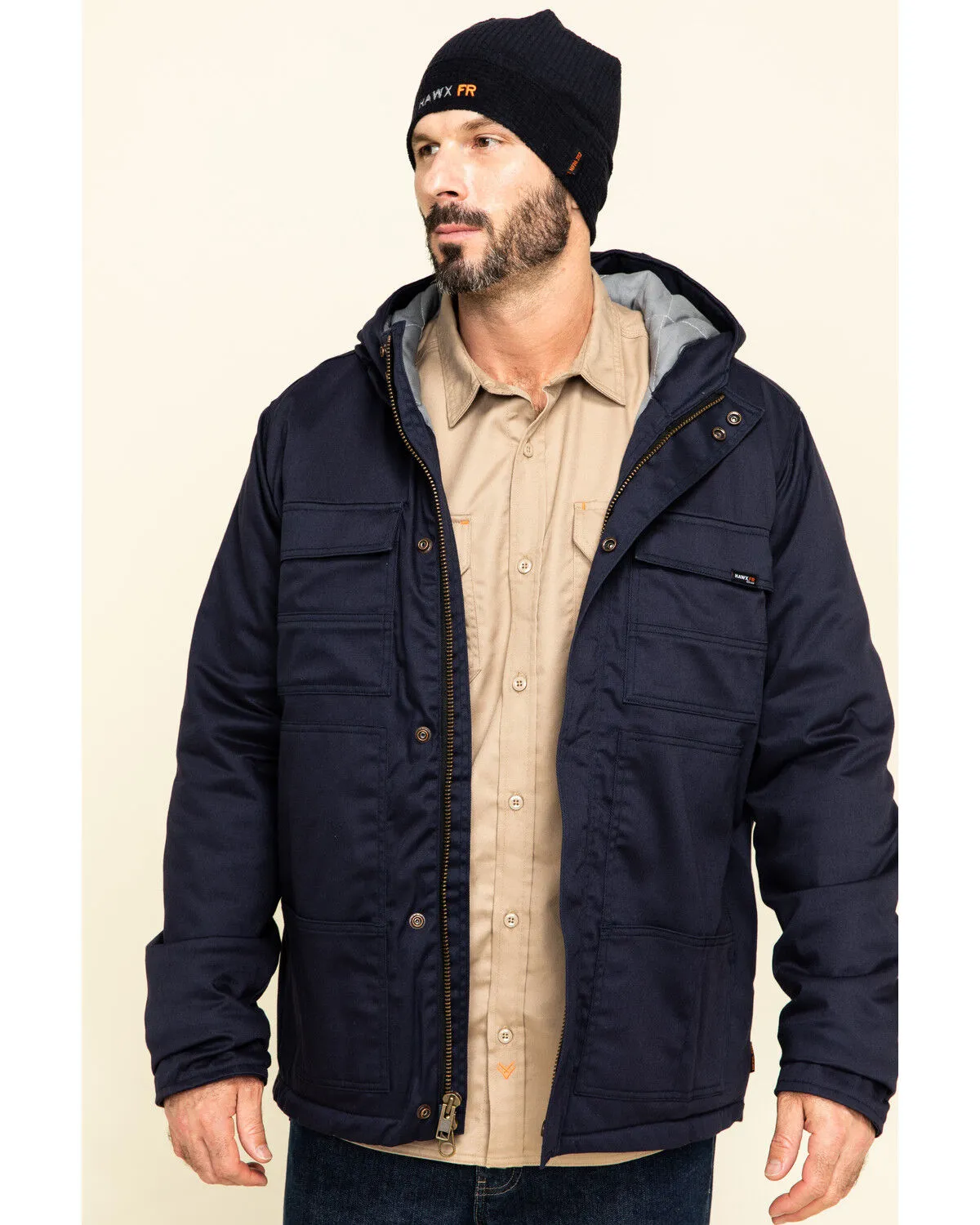 Product Name:  Hawx Men's FR Duck Hooded Work Jacket