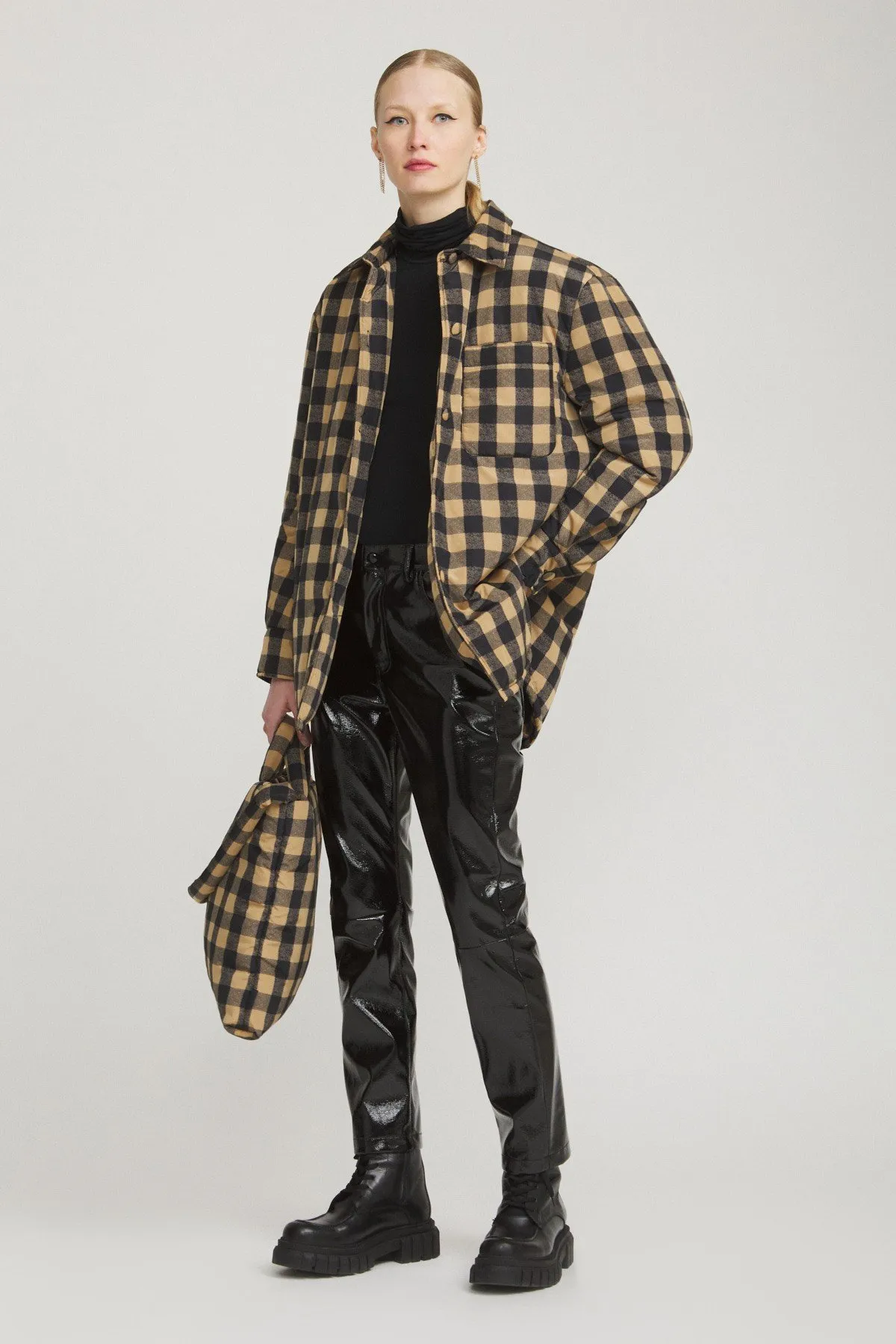 Puffer shirt jacket