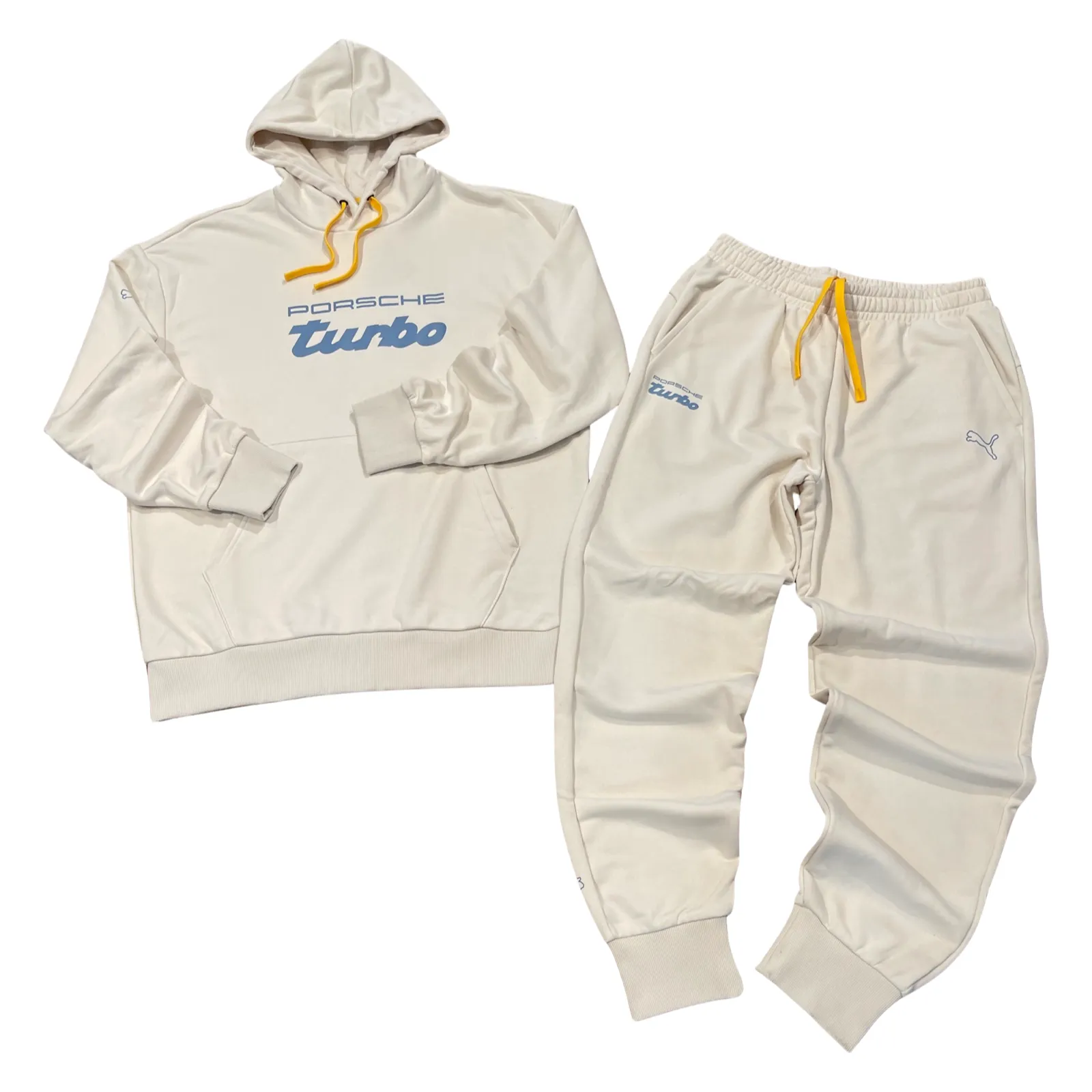 Puma PORSCHE TURBO ESSENTIALS FLEECE HOODIE SWEATSUIT Men’s-ALPINE SNOW