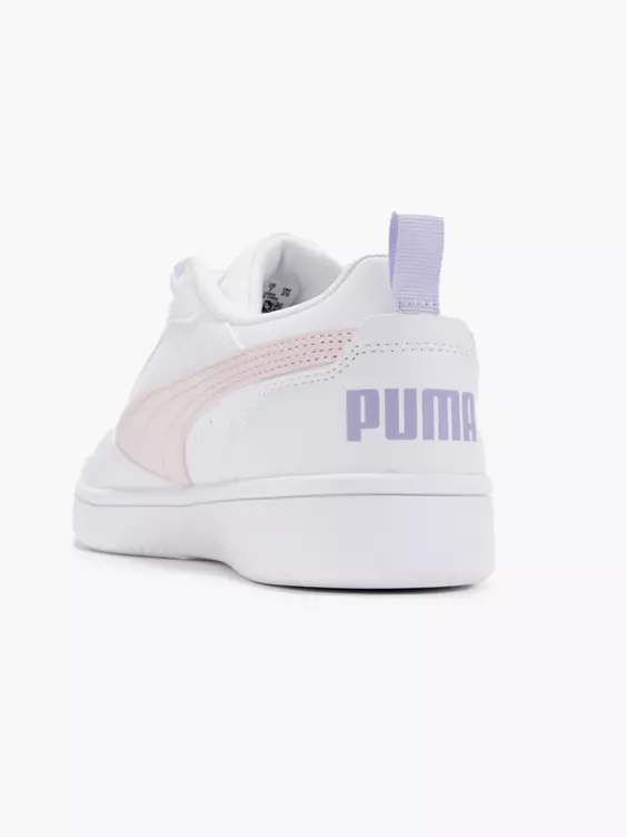 Puma  White/Pink Rebound V6 Low Trainers