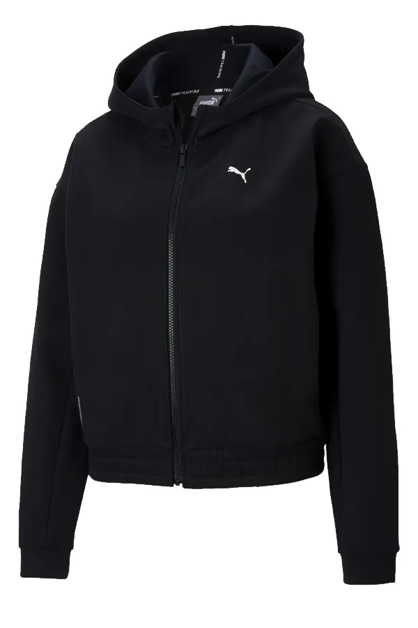 PUMA Women Fleece Zip Hoodie Black