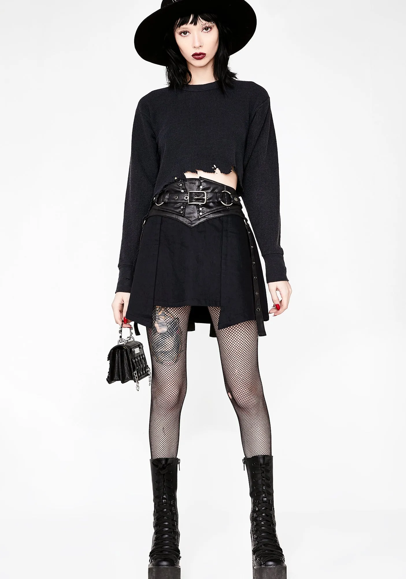 Punk Girdle Half Skirt-