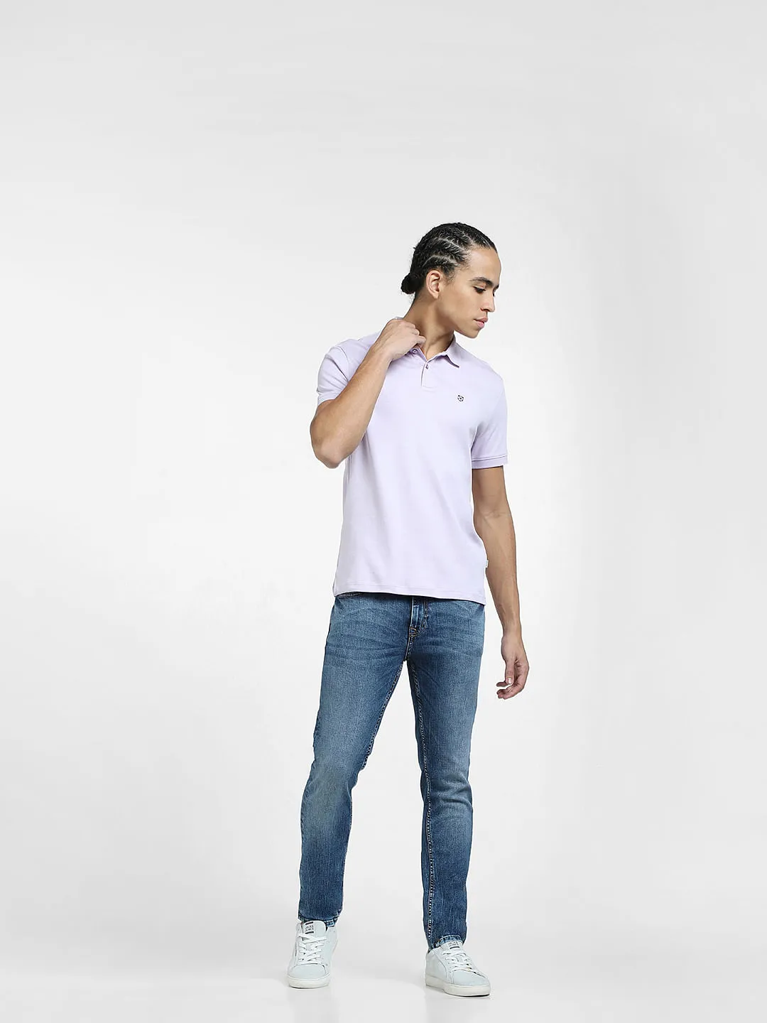 Purple Cotton Polo T-shirt