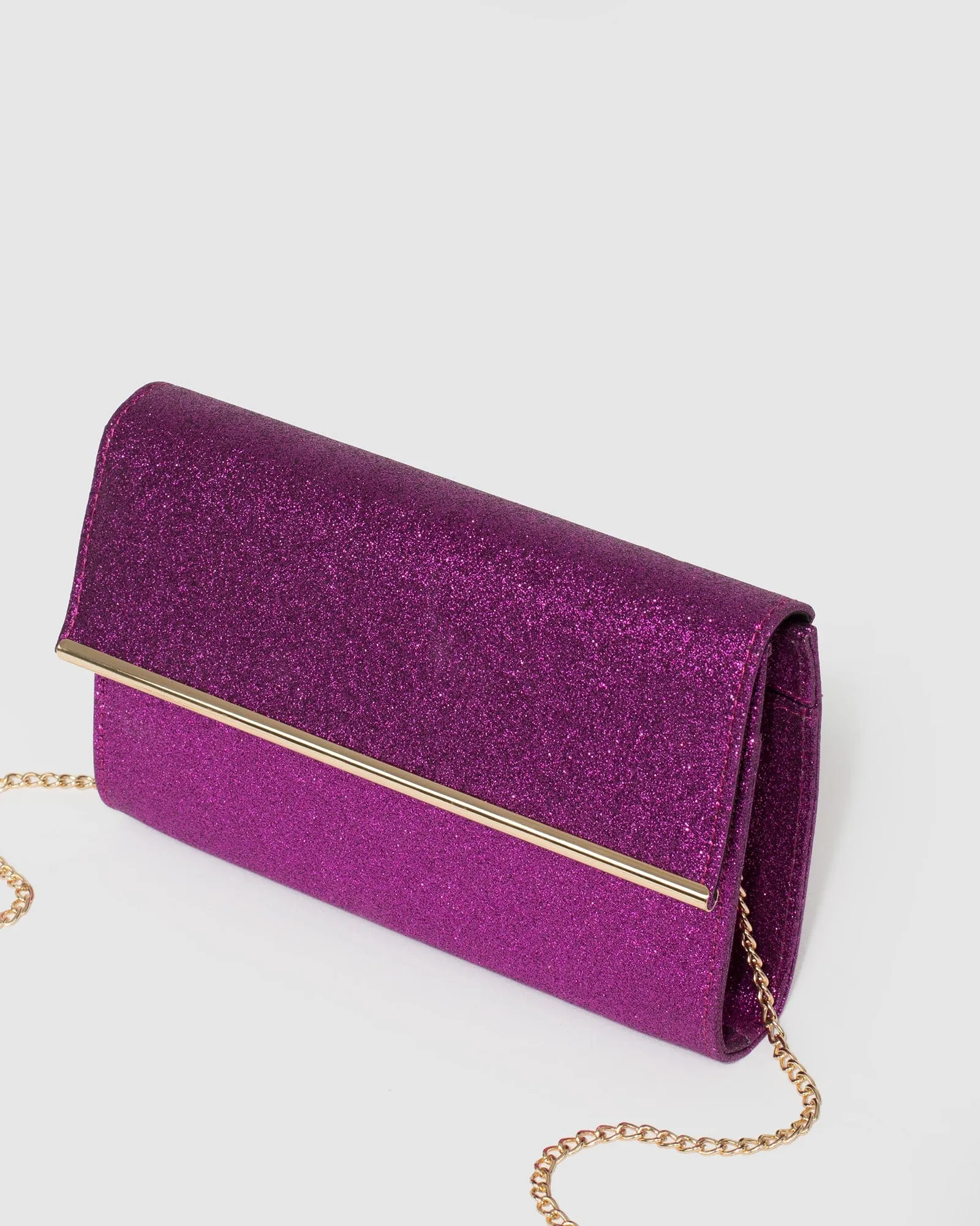 Purple Harriet Clutch Bag
