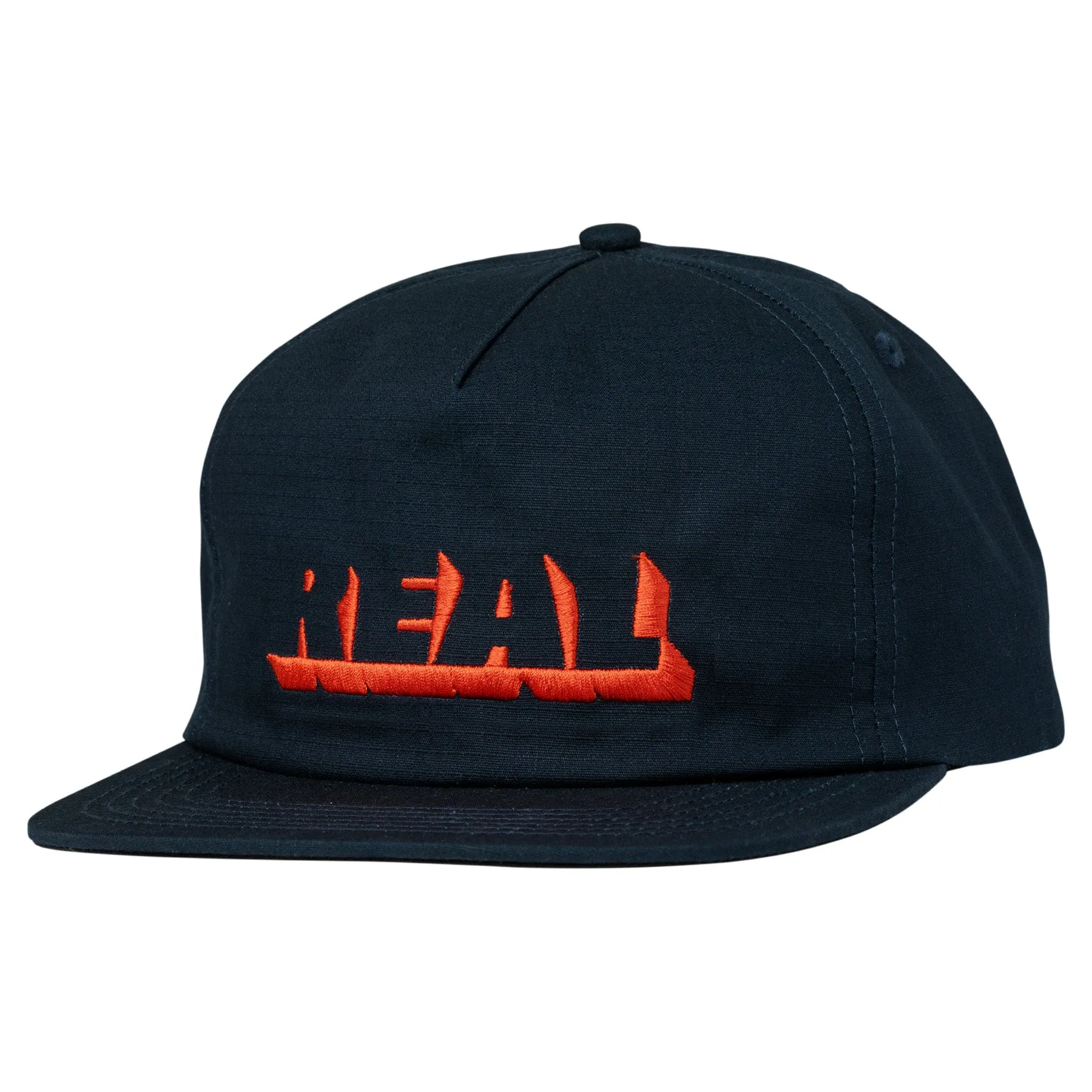 Real Shadow Embroidered Snapback Hat Navy