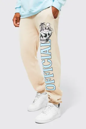 Regular Fit Palm Skull Graphic Joggers | boohooMAN UK