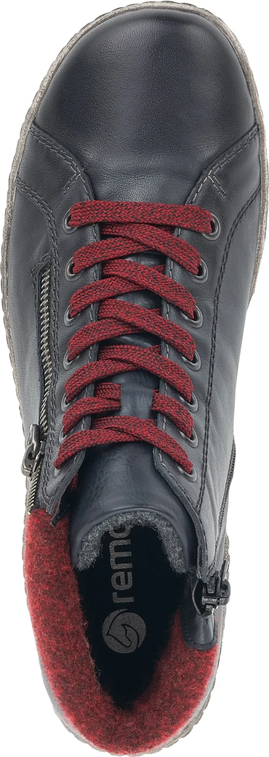 Remonte Navy/Red Lace Up Boot