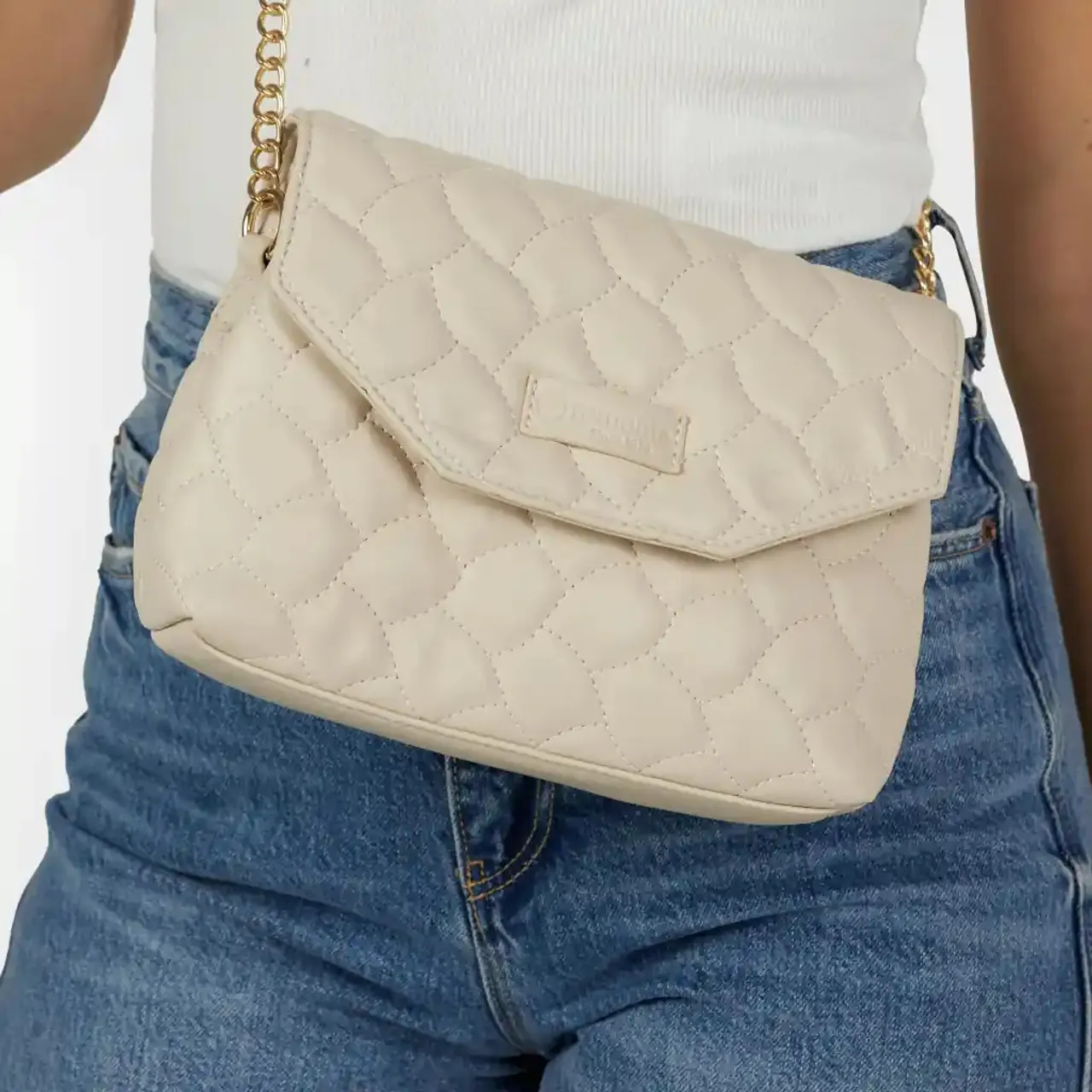 Remonte Q0627-62 Beige Quilted Handbag