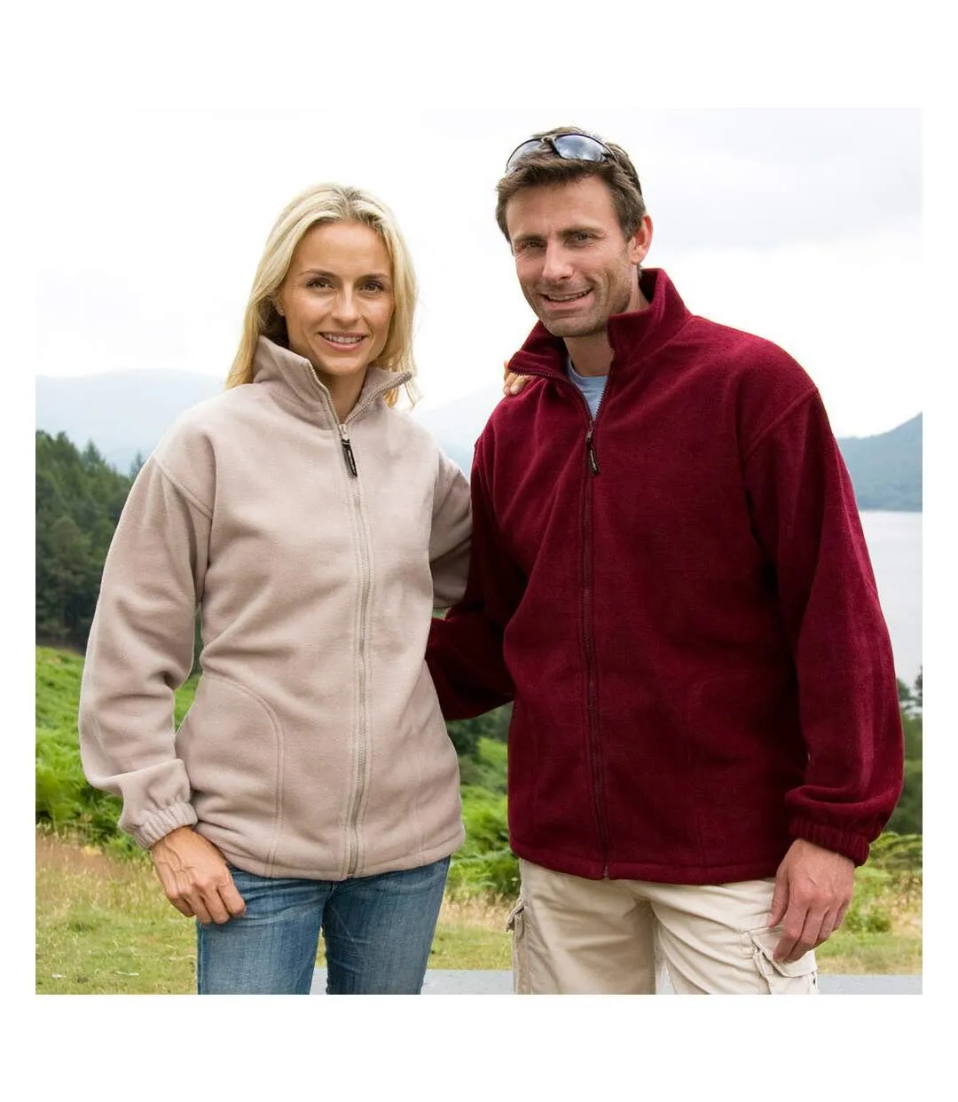 Result Mens Full Zip Active Fleece Anti Pilling Jacket (Burgundy) - UTBC922