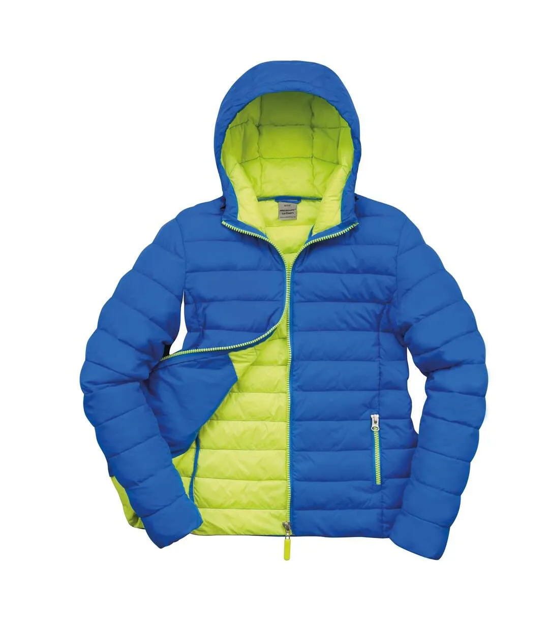 Result Urban Womens/Ladies Snowbird Hooded Jacket (Ocean/Lime) - UTBC3254