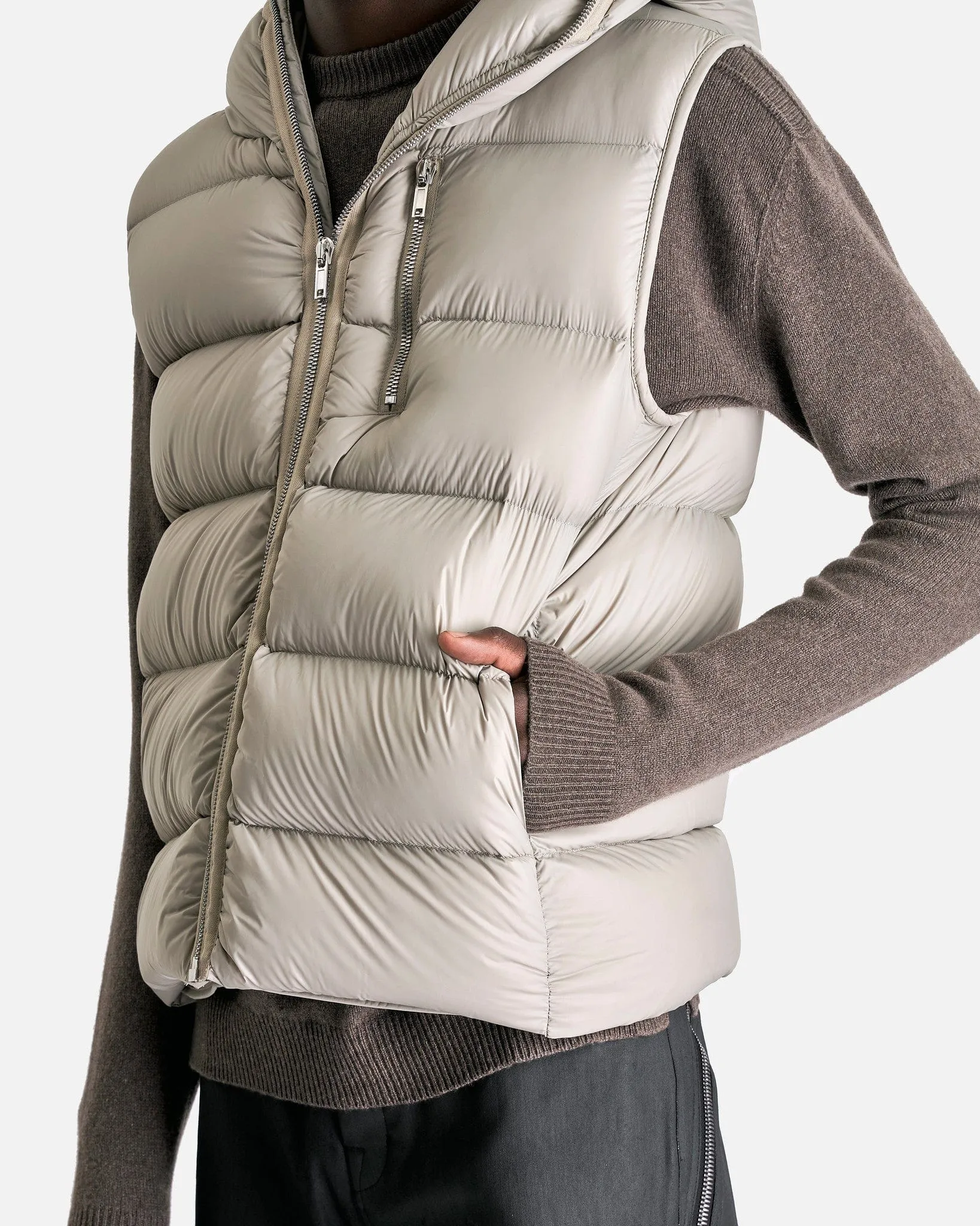 Rick Owens Sealed Vest in Pearl