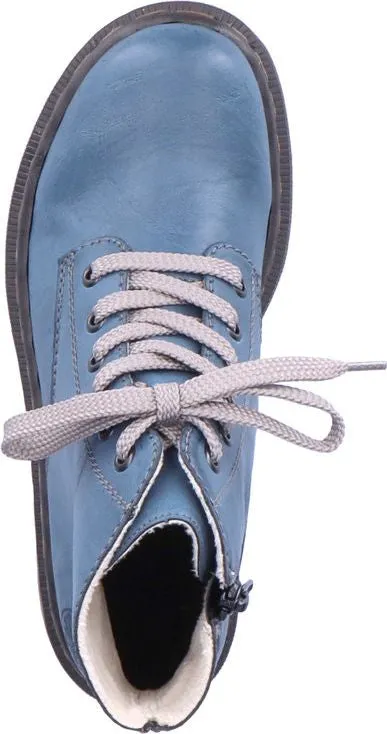 Rieker Blue Lace Up Boot