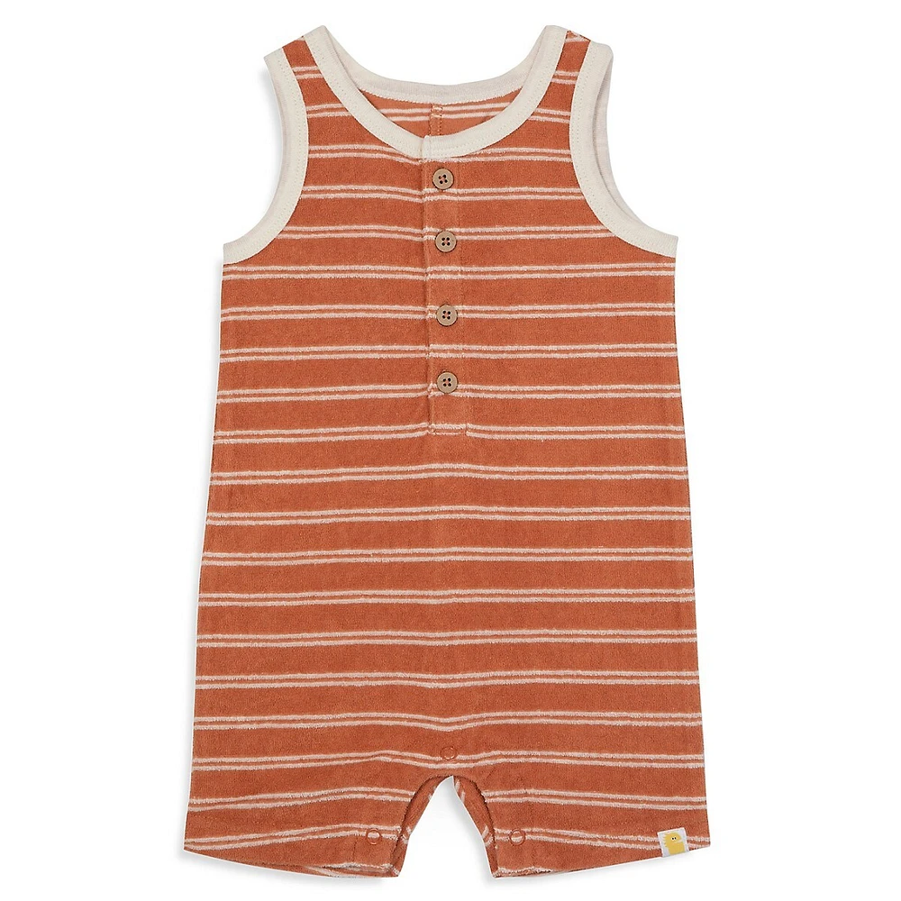 RISE LITTLE EARTHLING Baby Boy's Play Sleeveless Terry Romper