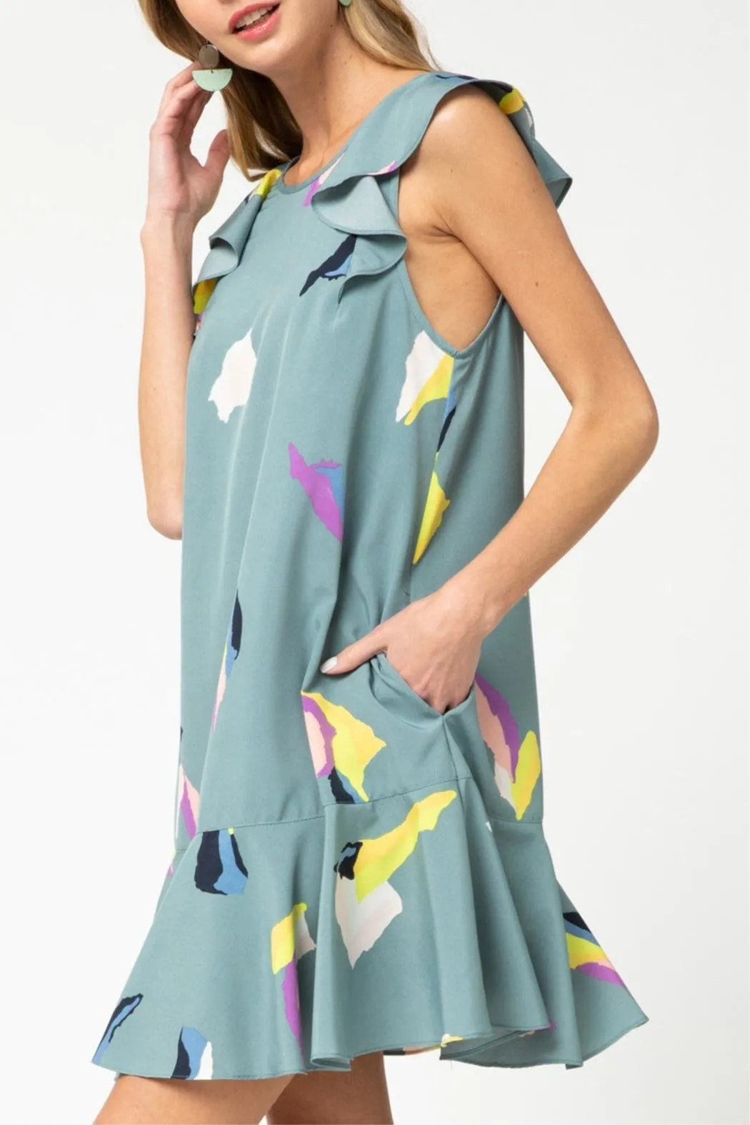 Ruffle Detail Dress