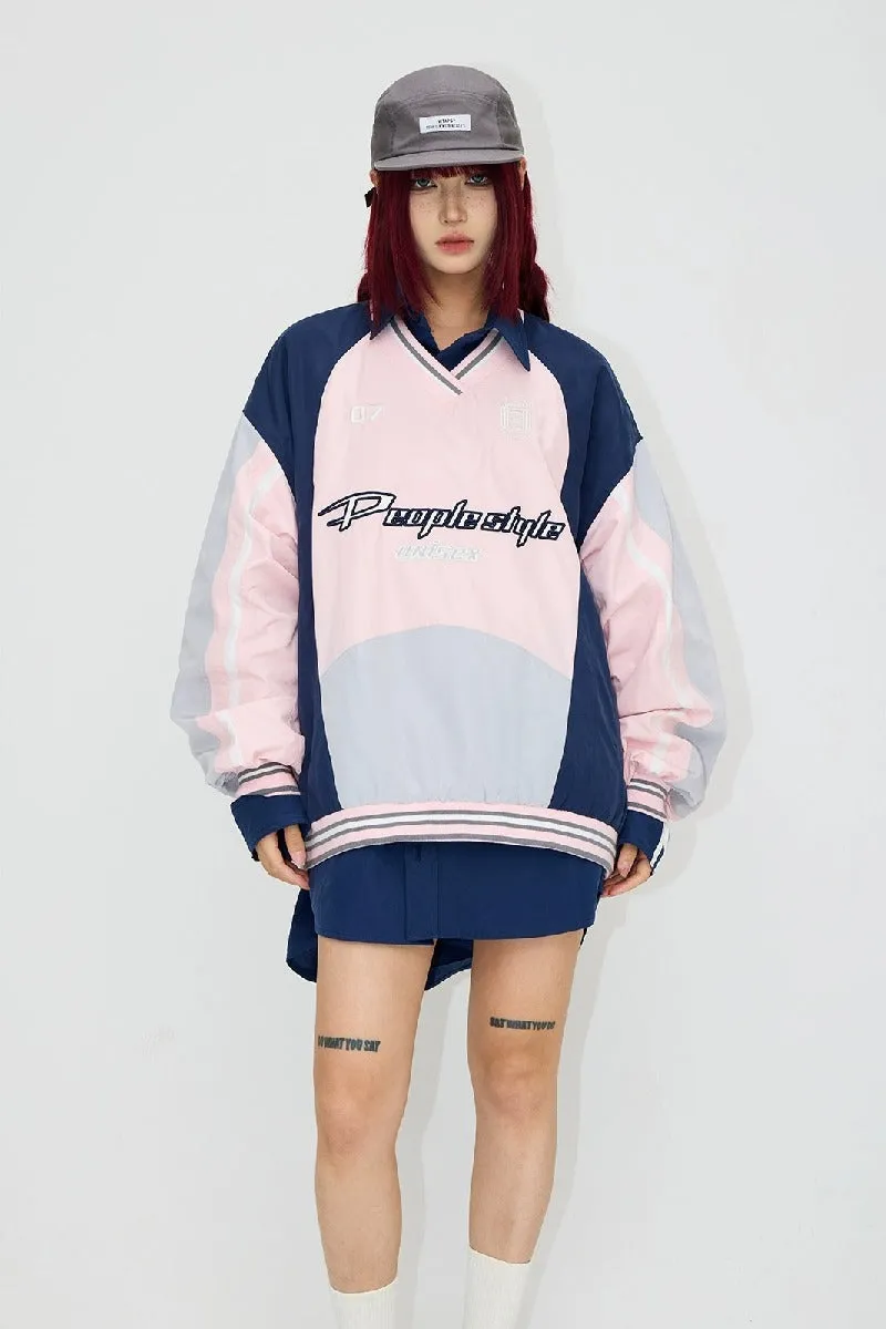 Rugby V-Neck Vintage Pullover