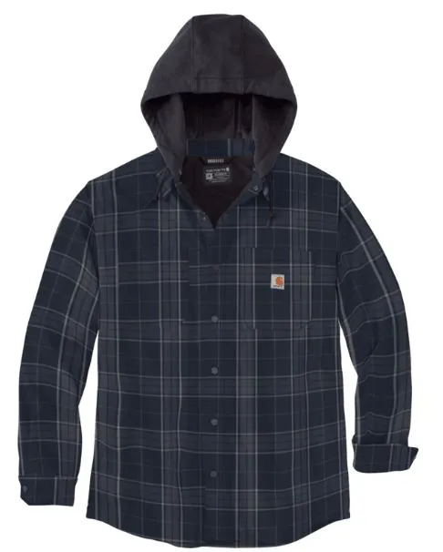 Rugged Flex Relaxed Fit Flannel Fleece-Lined Hooded Shirt Jac