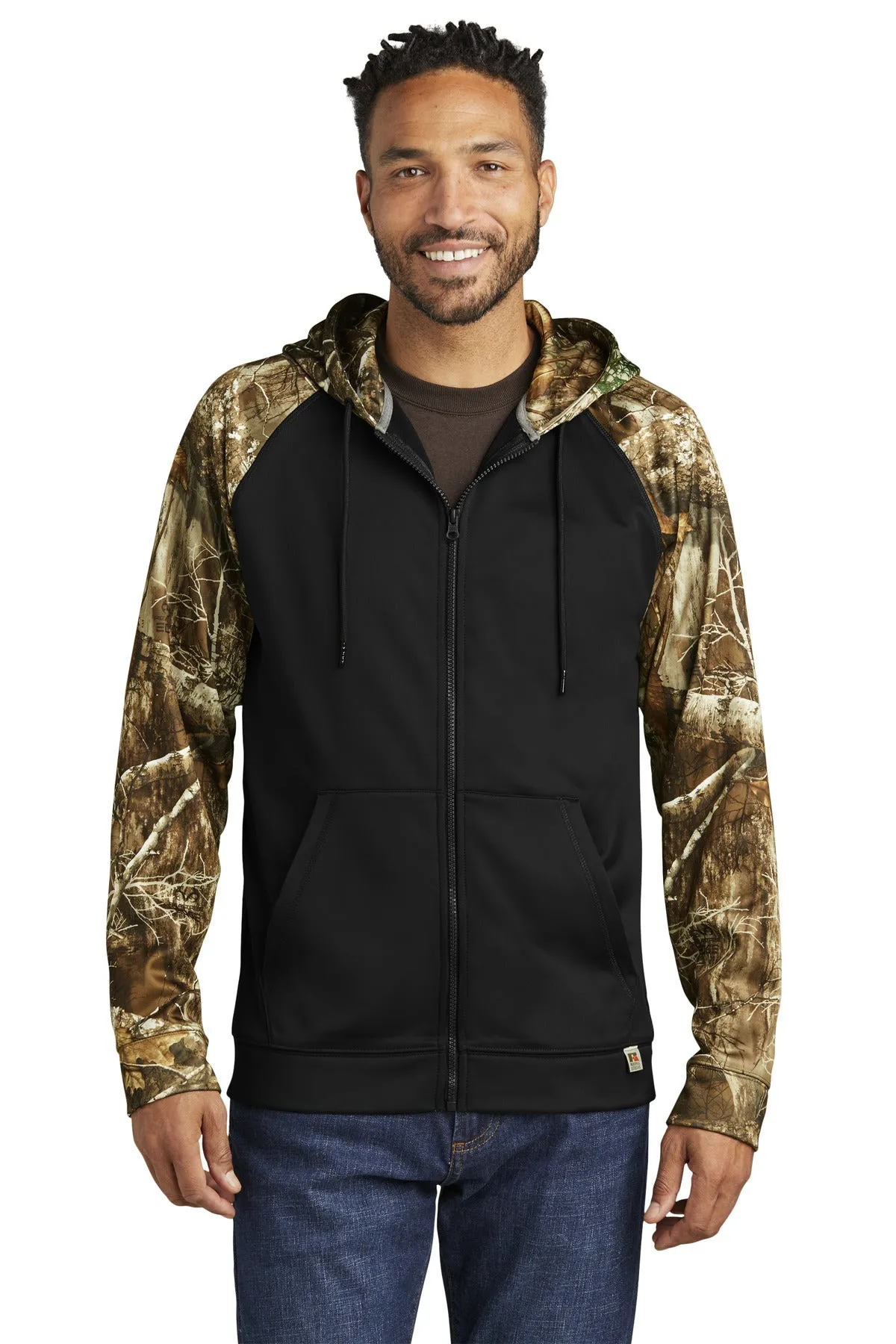 Russell Outdoors Realtree Performance Colorblock Full-Zip Hoodie. RU452