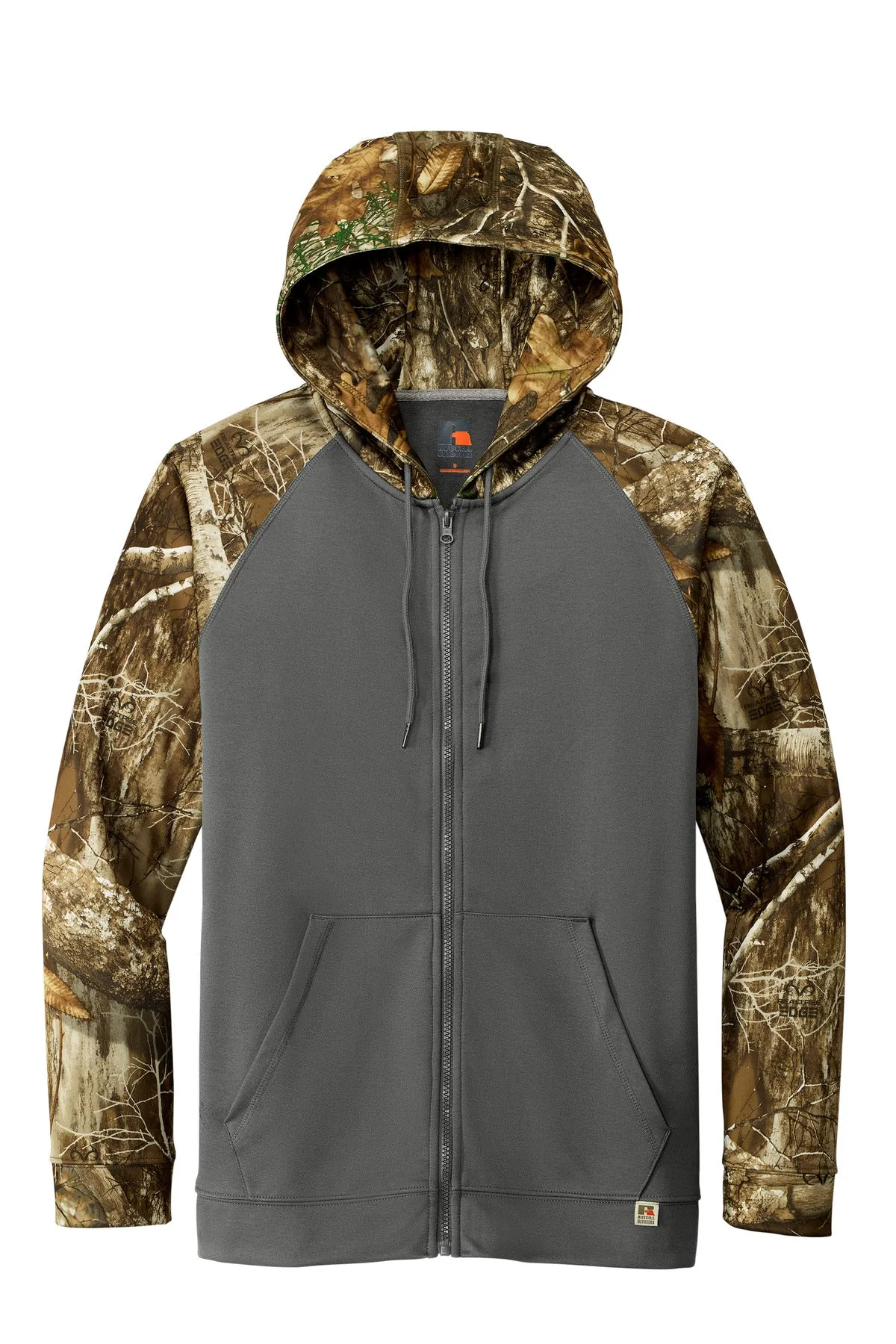 Russell Outdoors Realtree Performance Colorblock Full-Zip Hoodie. RU452