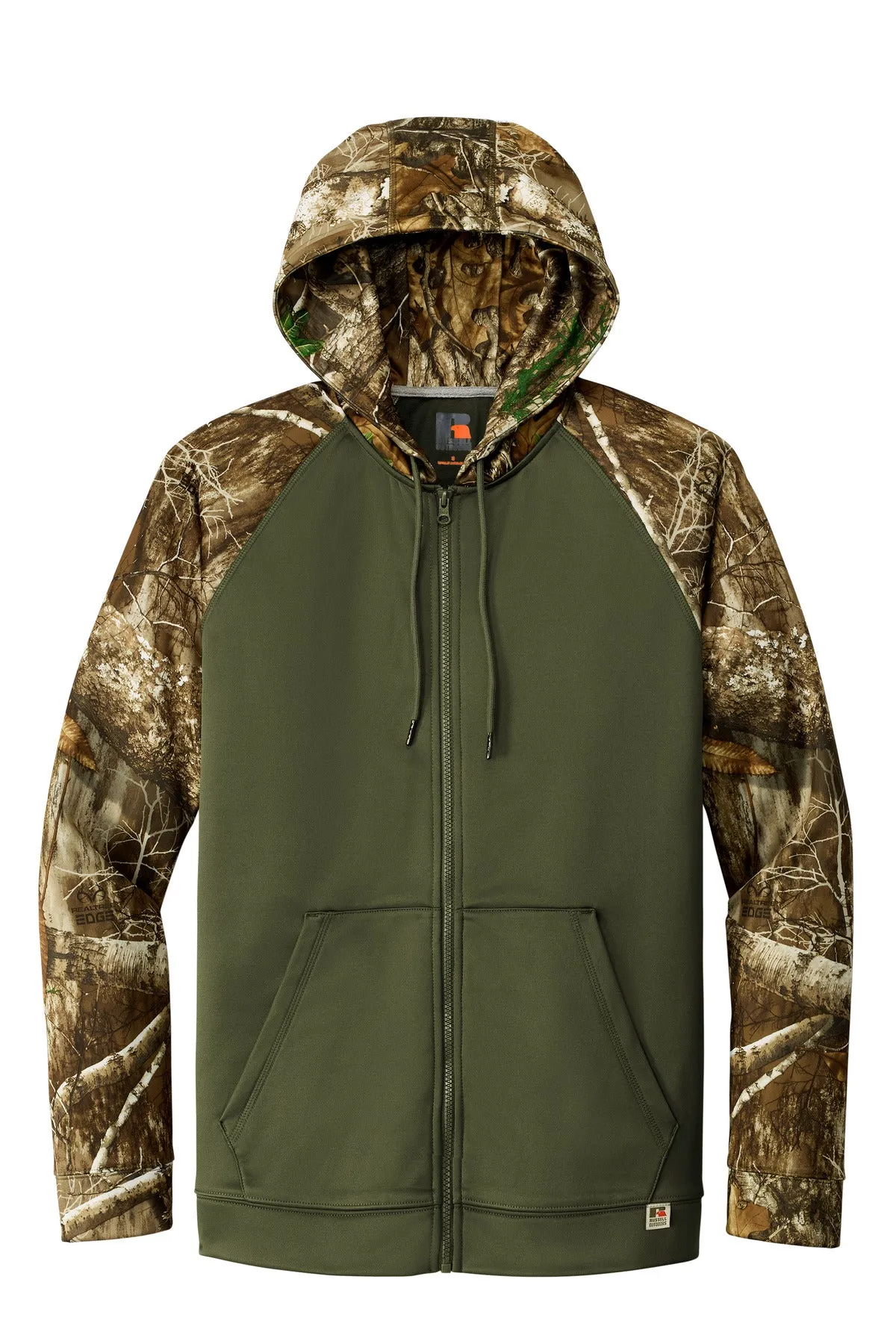 Russell Outdoors Realtree Performance Colorblock Full-Zip Hoodie. RU452