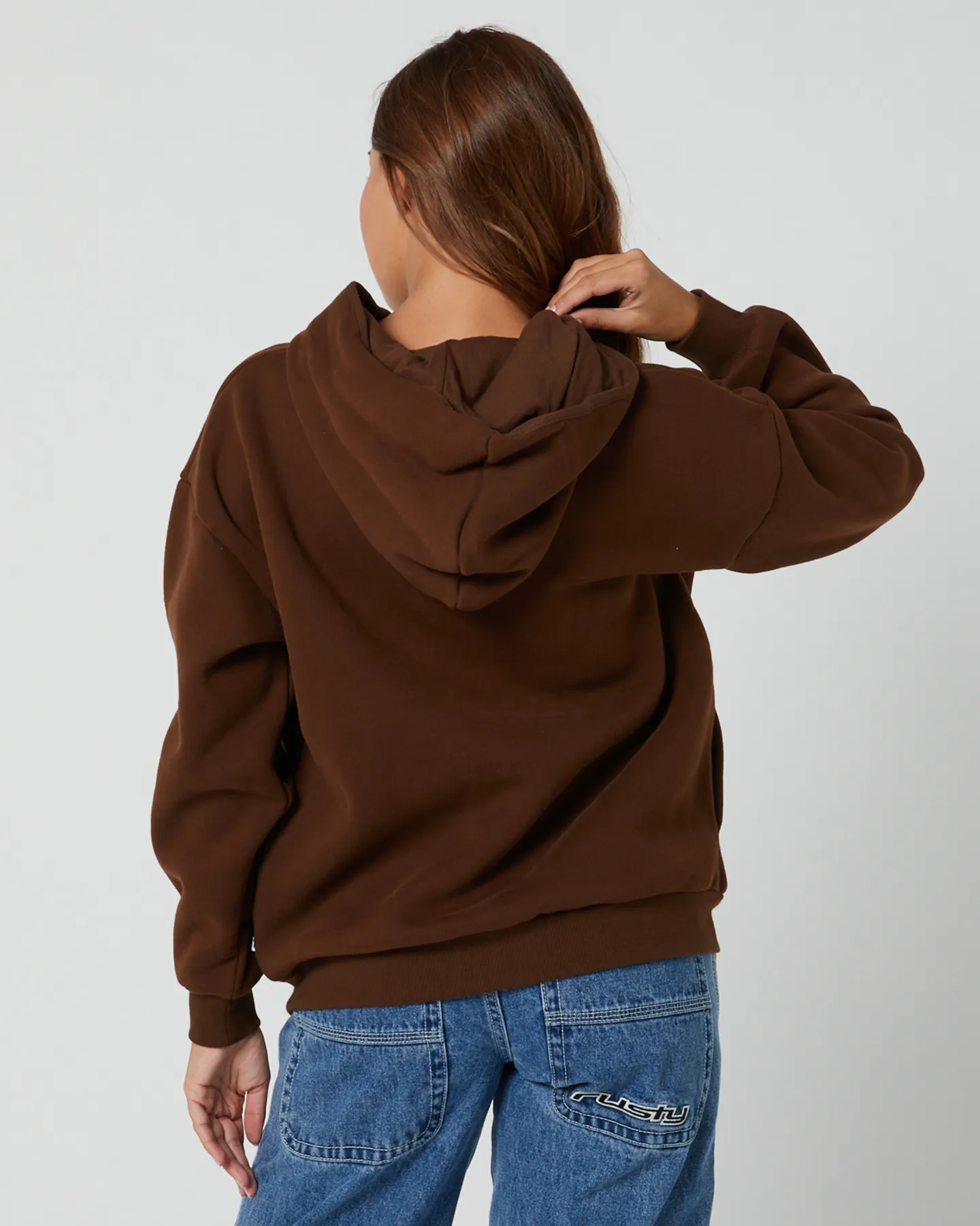 Rusty Norty Oversize Hooded Fleece - Cappuccino | SurfStitch