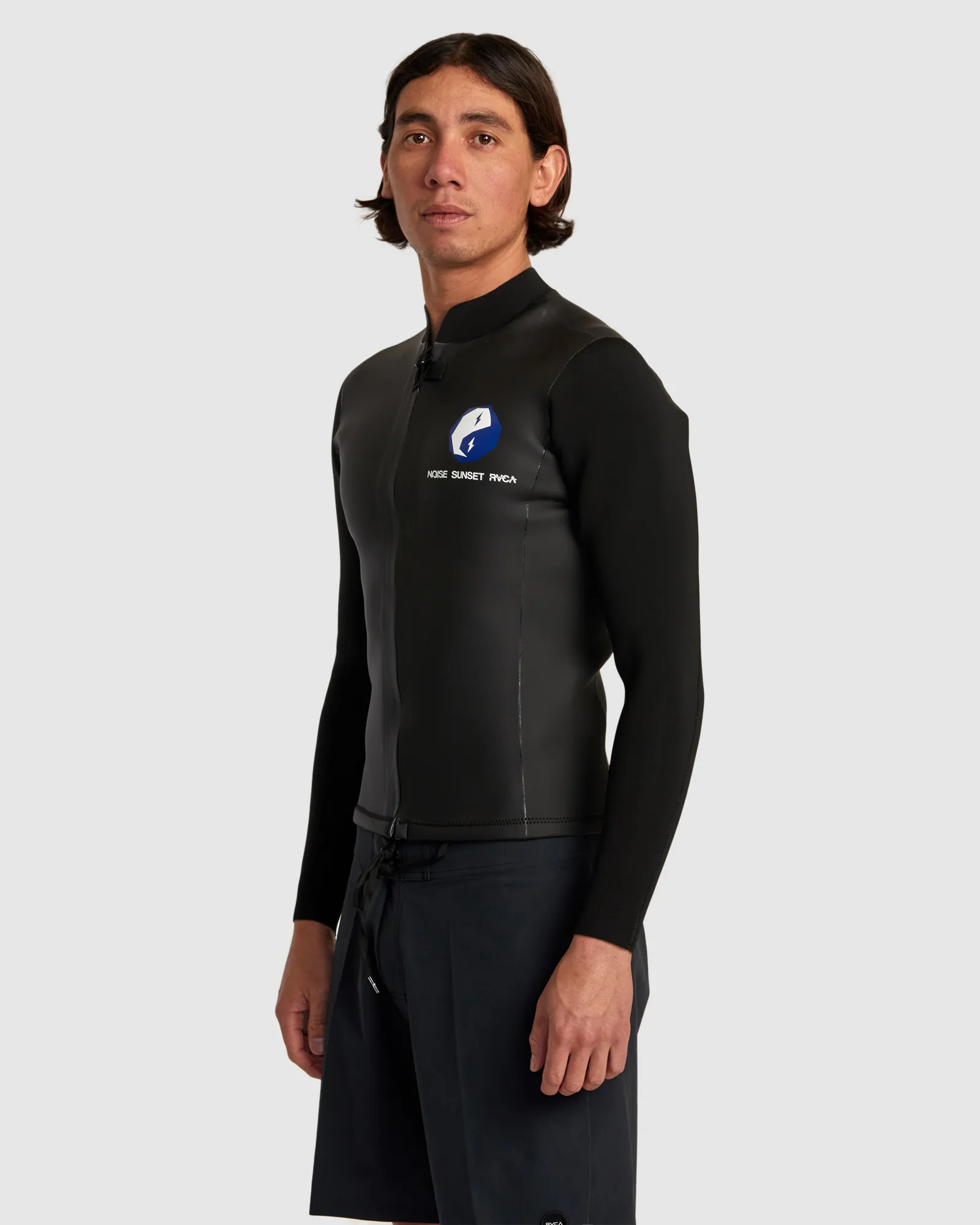 Rvca Noise Sunset Front Zip Wetsuit Jacket - Black | SurfStitch