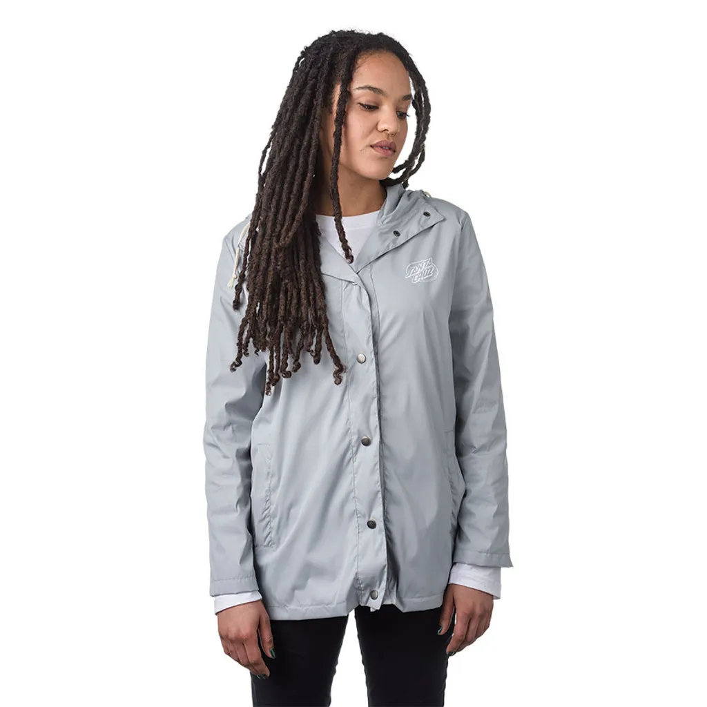 Santa Cruz Womens Oval Dot Storm Hooded Jacket (Storm Cloud Grey)