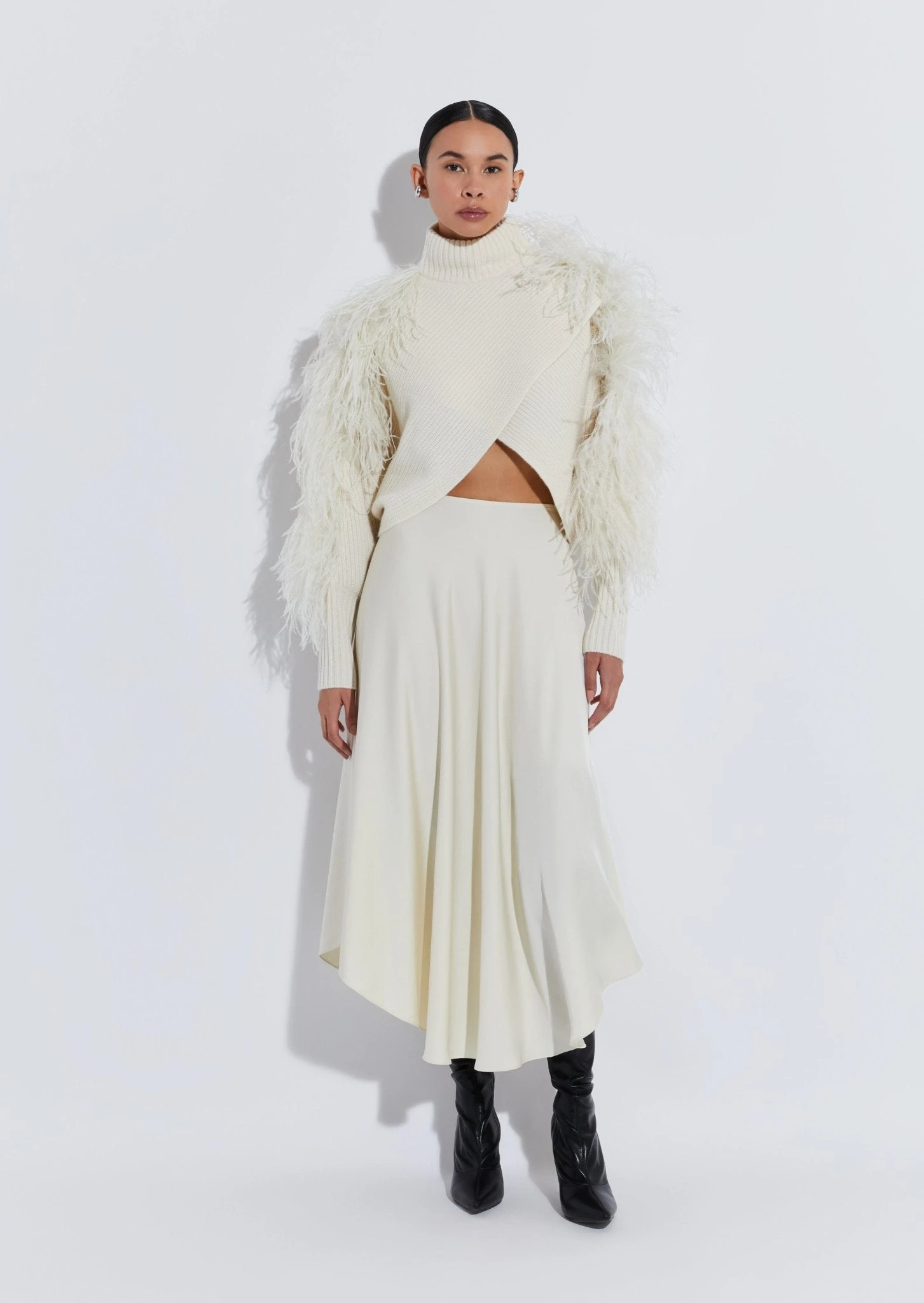 --Satin Handkerchief Skirt-