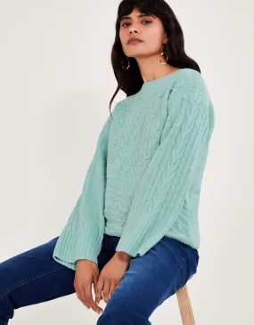 Satu Stitch Jumper Green