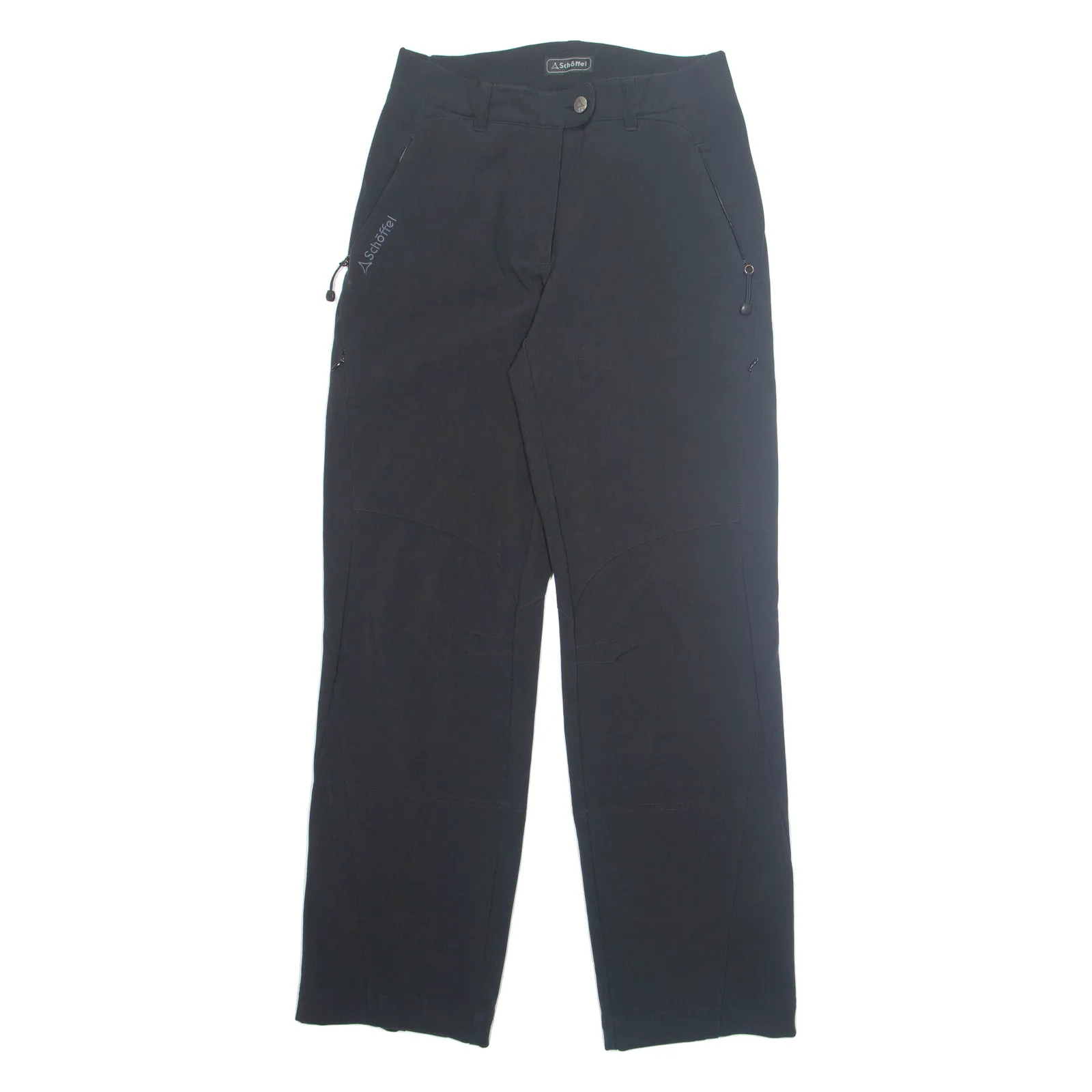 SCHOFFEL Womens Trousers Black Regular Straight W28 L30