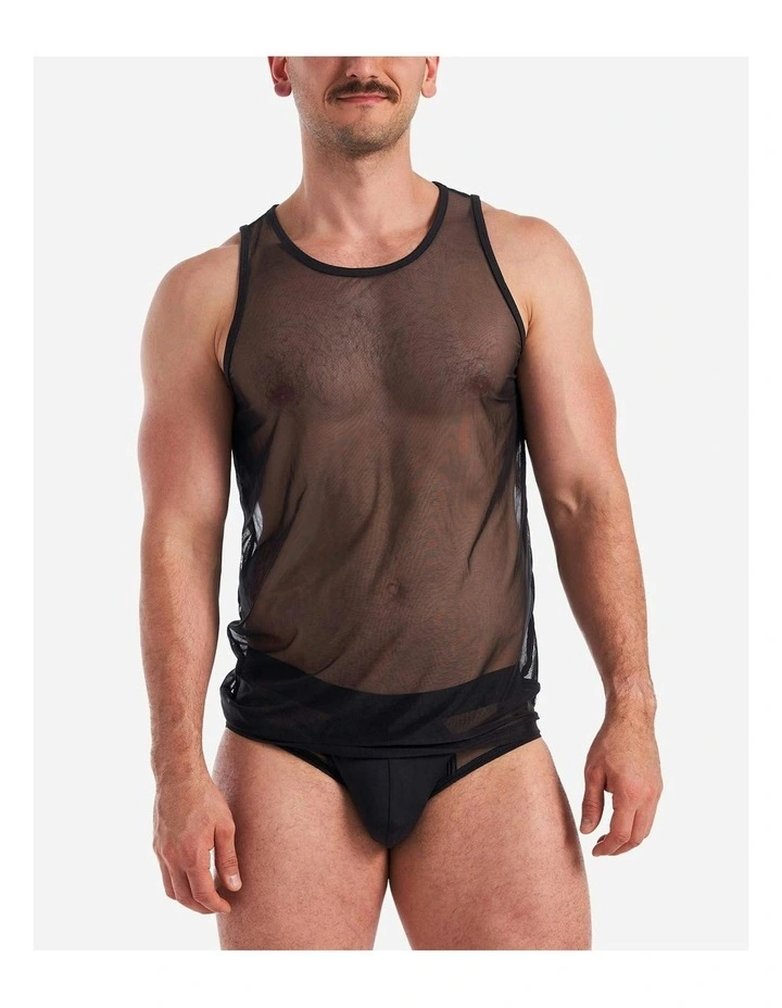Score Sheer Tank in Black