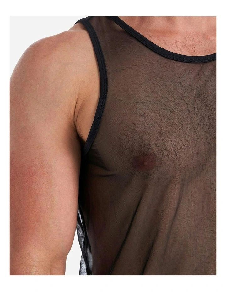 Score Sheer Tank in Black
