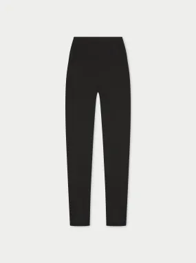 SCULPTING STRETCH EMBLEM LEGGINGS - BLACK