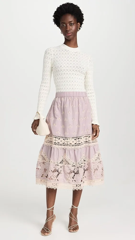 Sea   Joah Embroidery Skirt 