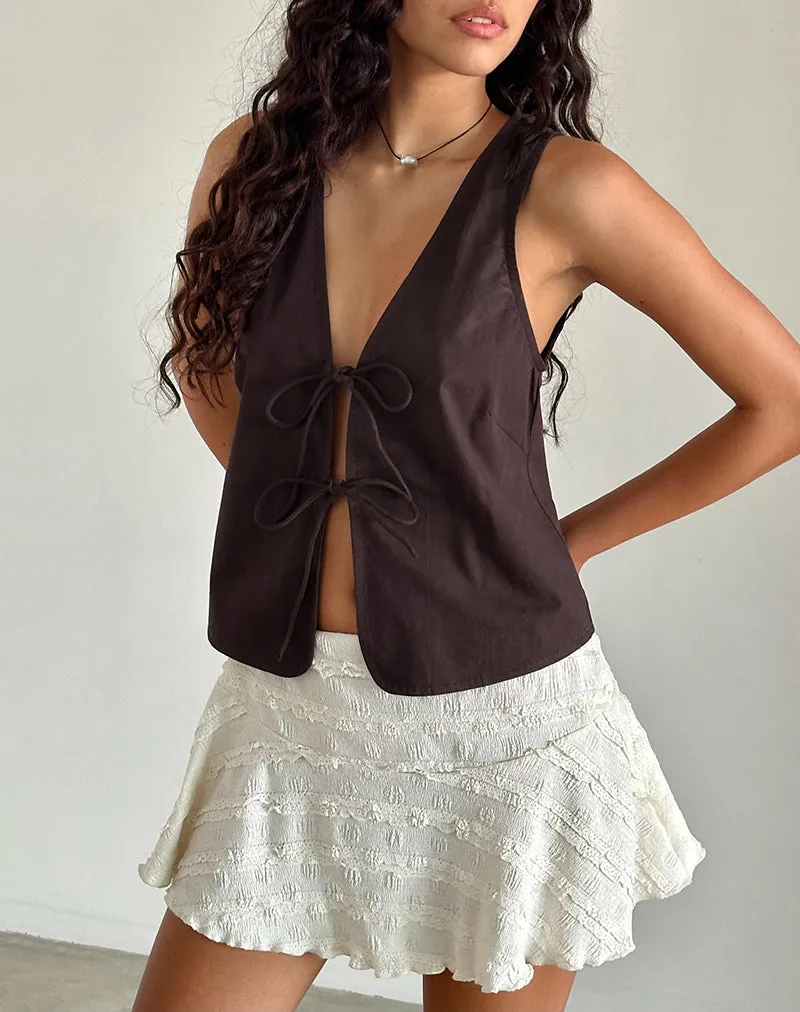 Seka Mesh Bandeau Top in Green