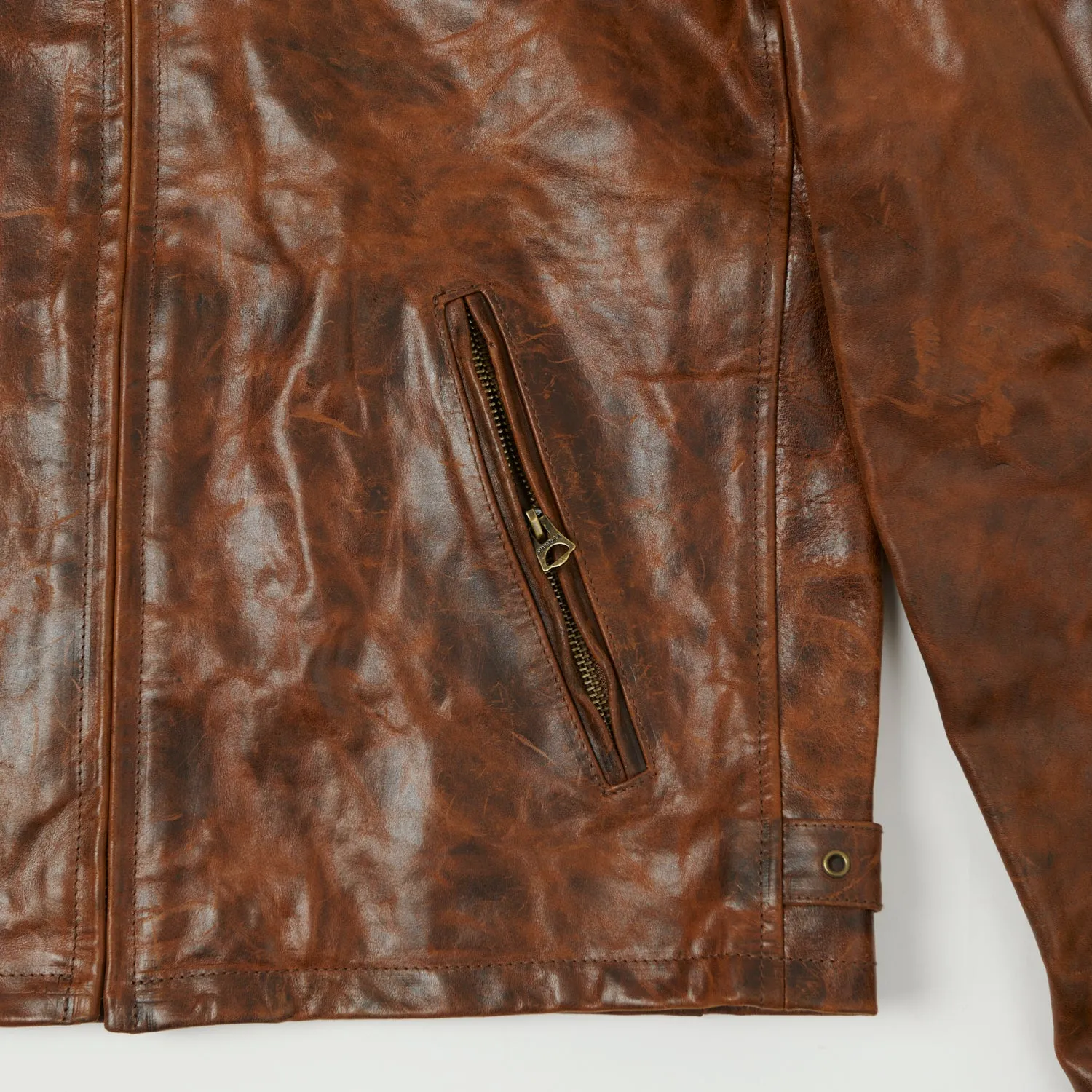 Shangri-La Heritage 'Varenne' Horsehide Leather Jacket - Whiskey