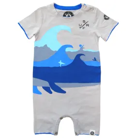 Shark Whale Surfer Romper by: Mini Shatsu